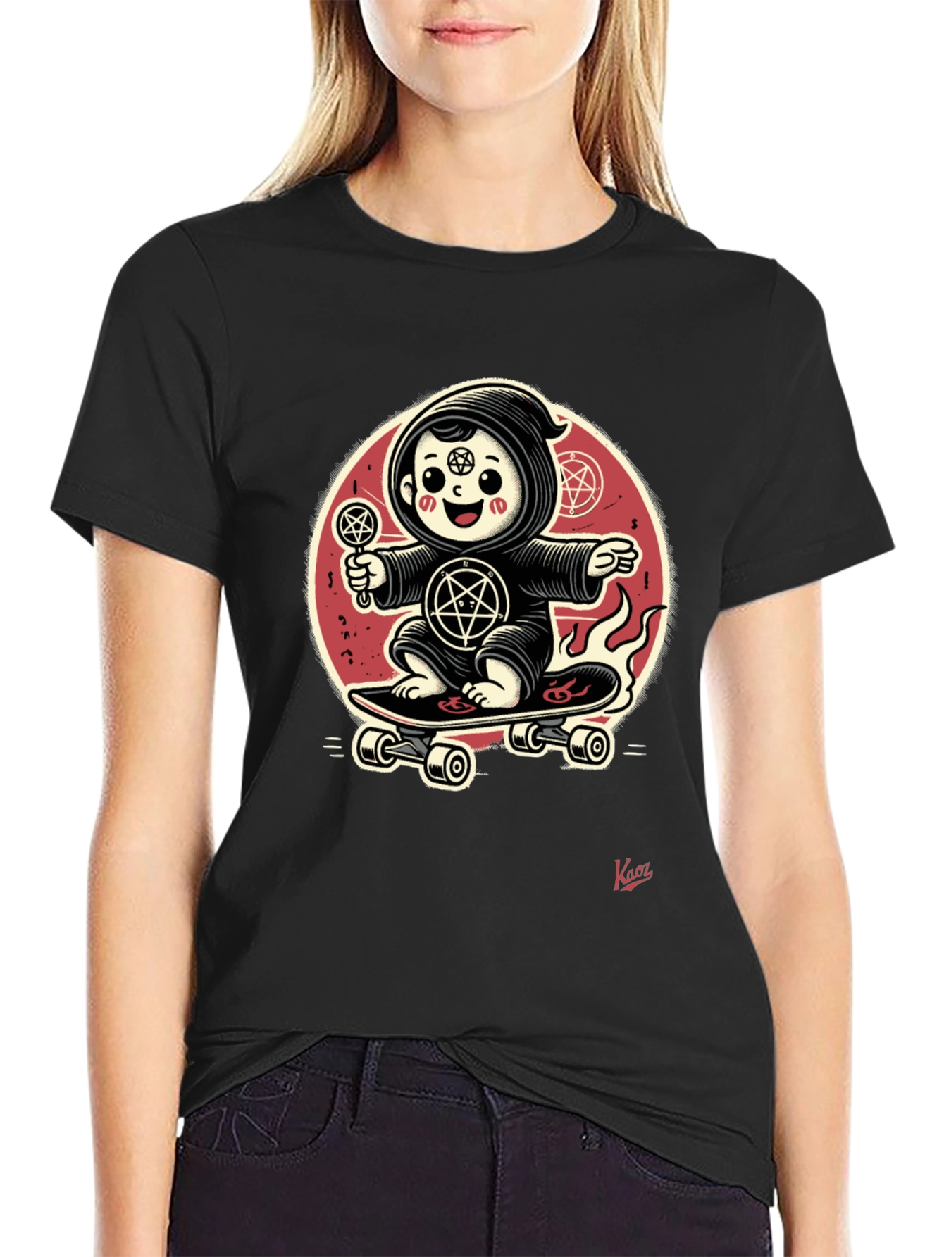 Skateboarding Grim Reaper Baby T-Shirt