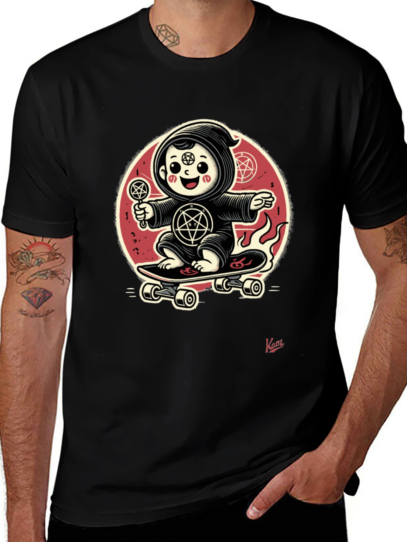 Skateboarding Grim Reaper Baby T-Shirt