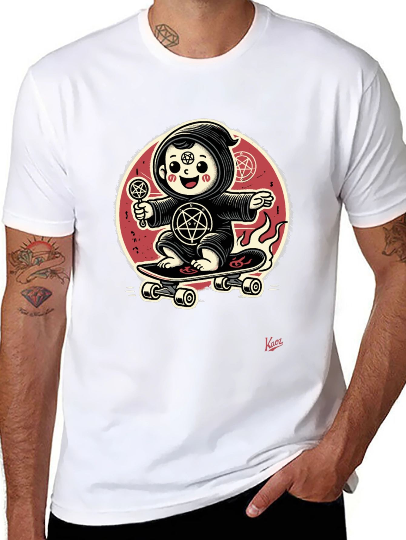 Skateboarding Grim Reaper Baby T-Shirt