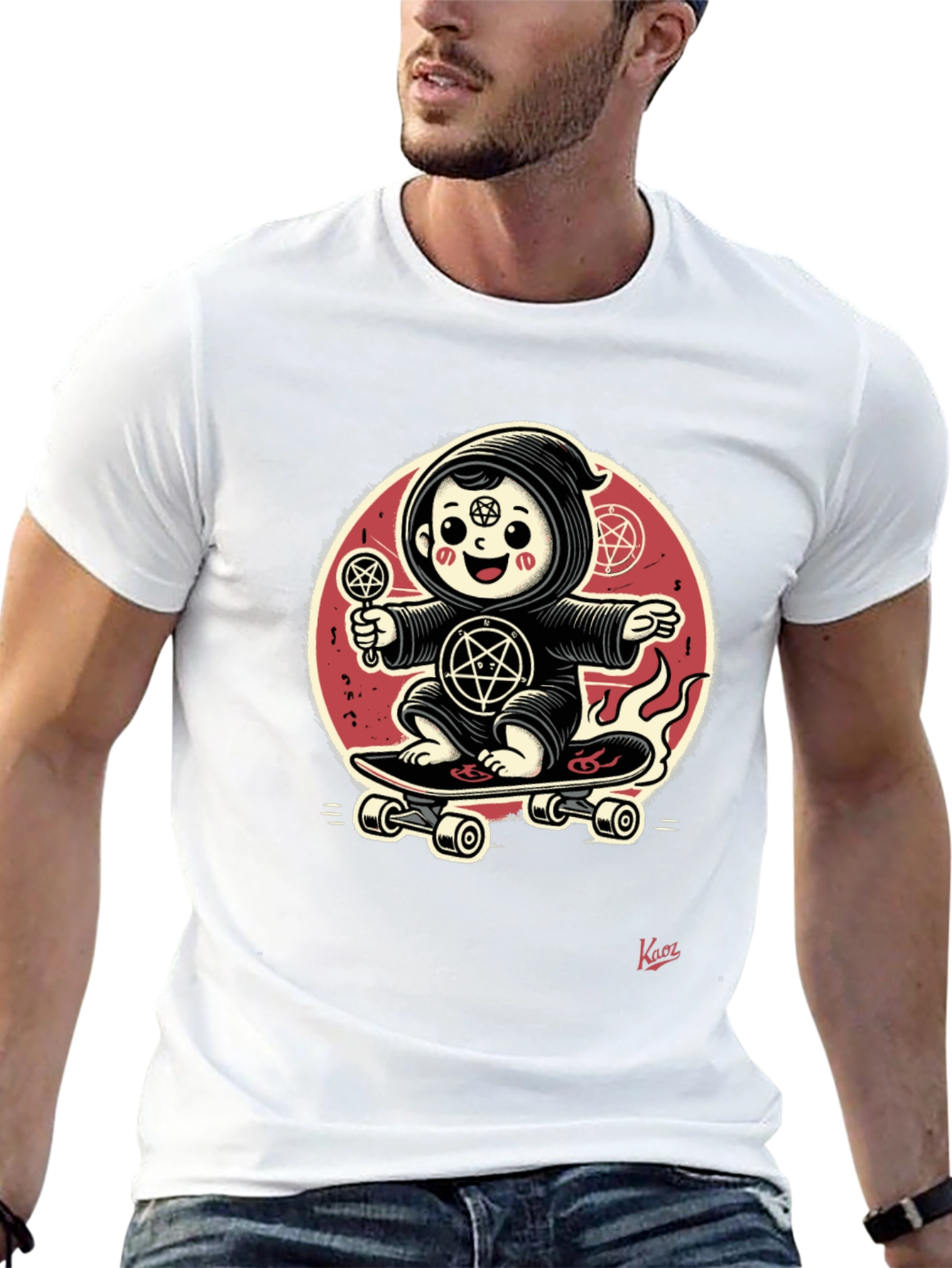 Skateboarding Grim Reaper Baby T-Shirt