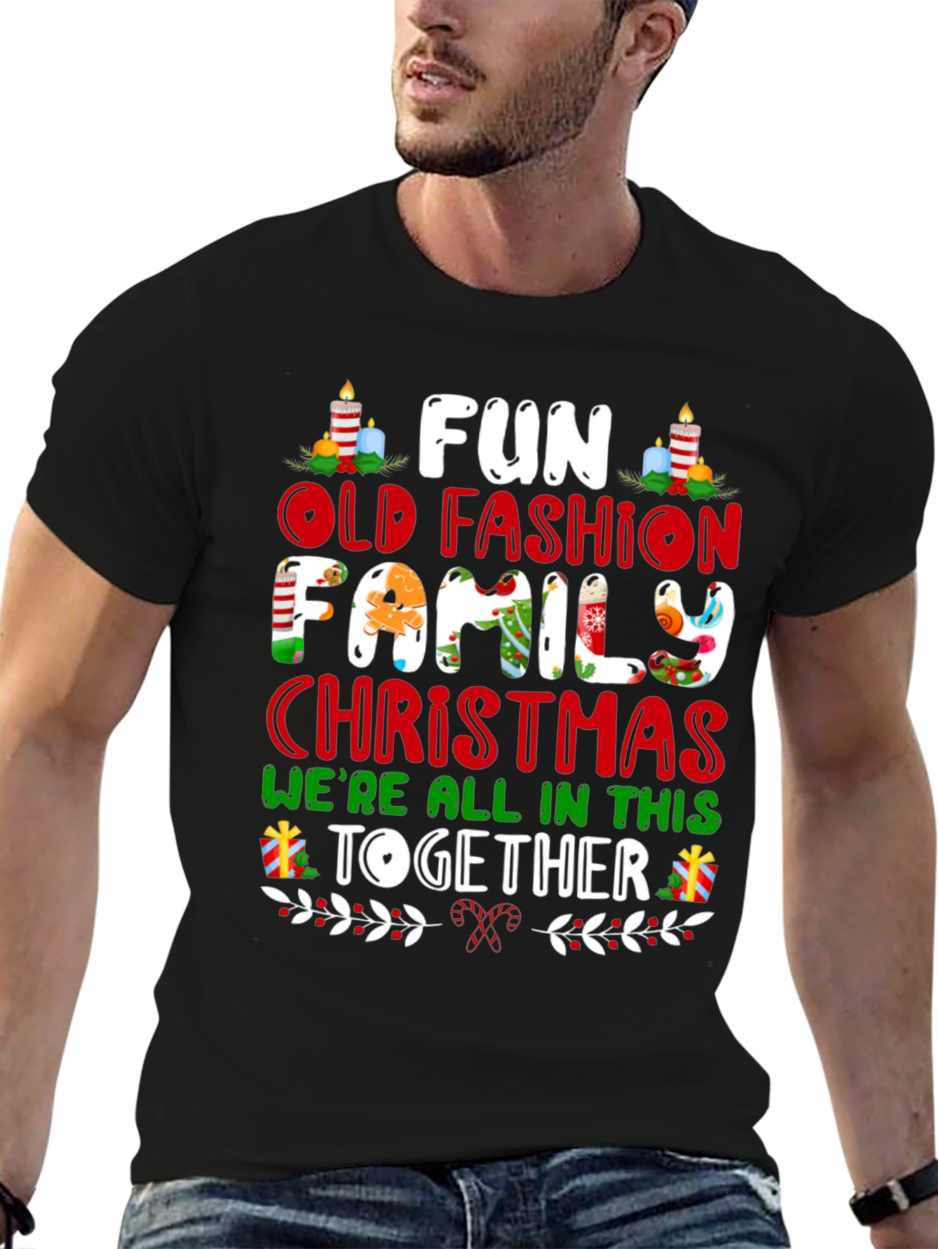Fun Old Fashion Family Christmas T-Shirt