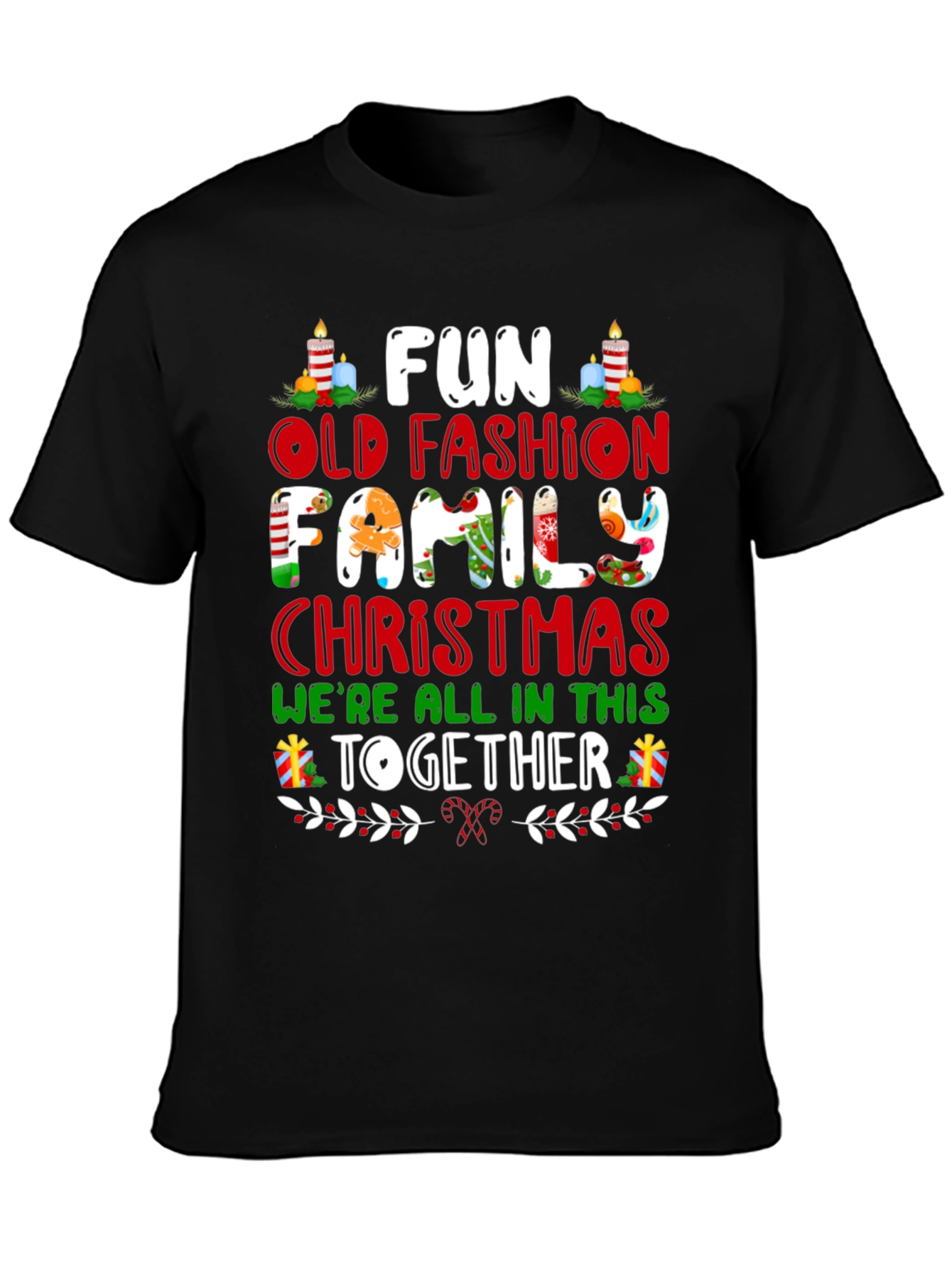 Fun Old Fashion Family Christmas T-Shirt