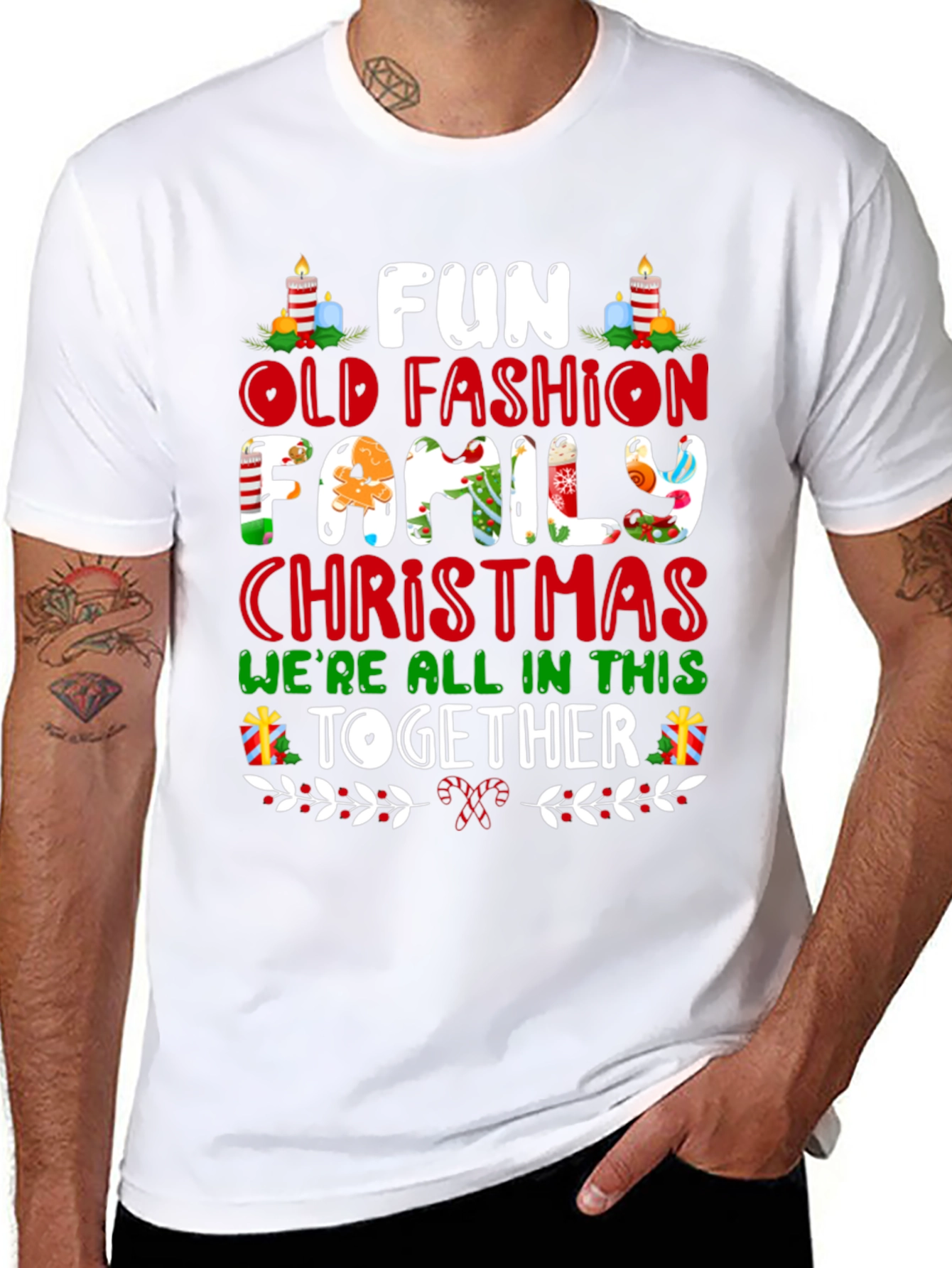 Fun Old Fashion Family Christmas T-Shirt