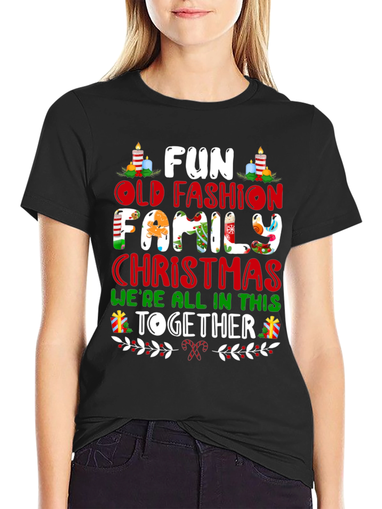 Fun Old Fashion Family Christmas T-Shirt