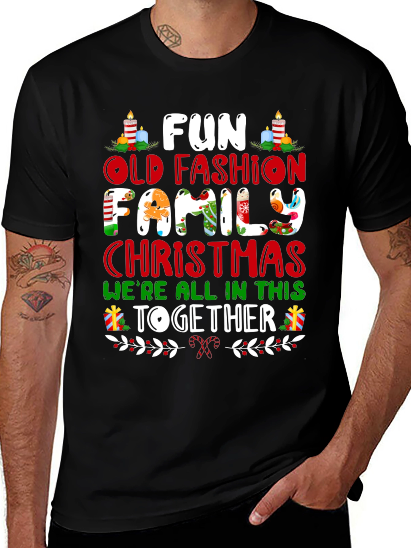 Fun Old Fashion Family Christmas T-Shirt