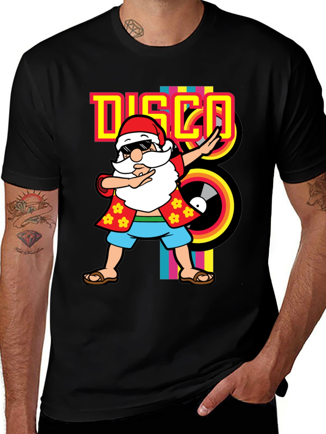 Disco Santa T-Shirt - Holiday Party Fun!