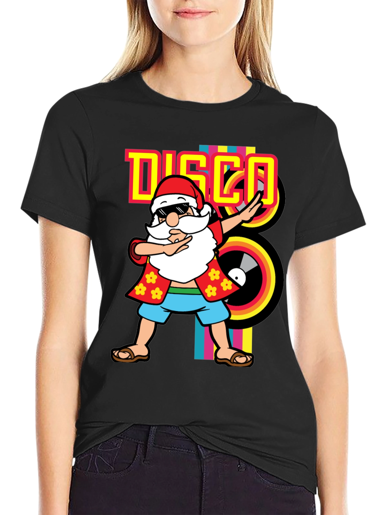 Disco Santa T-Shirt - Holiday Party Fun!