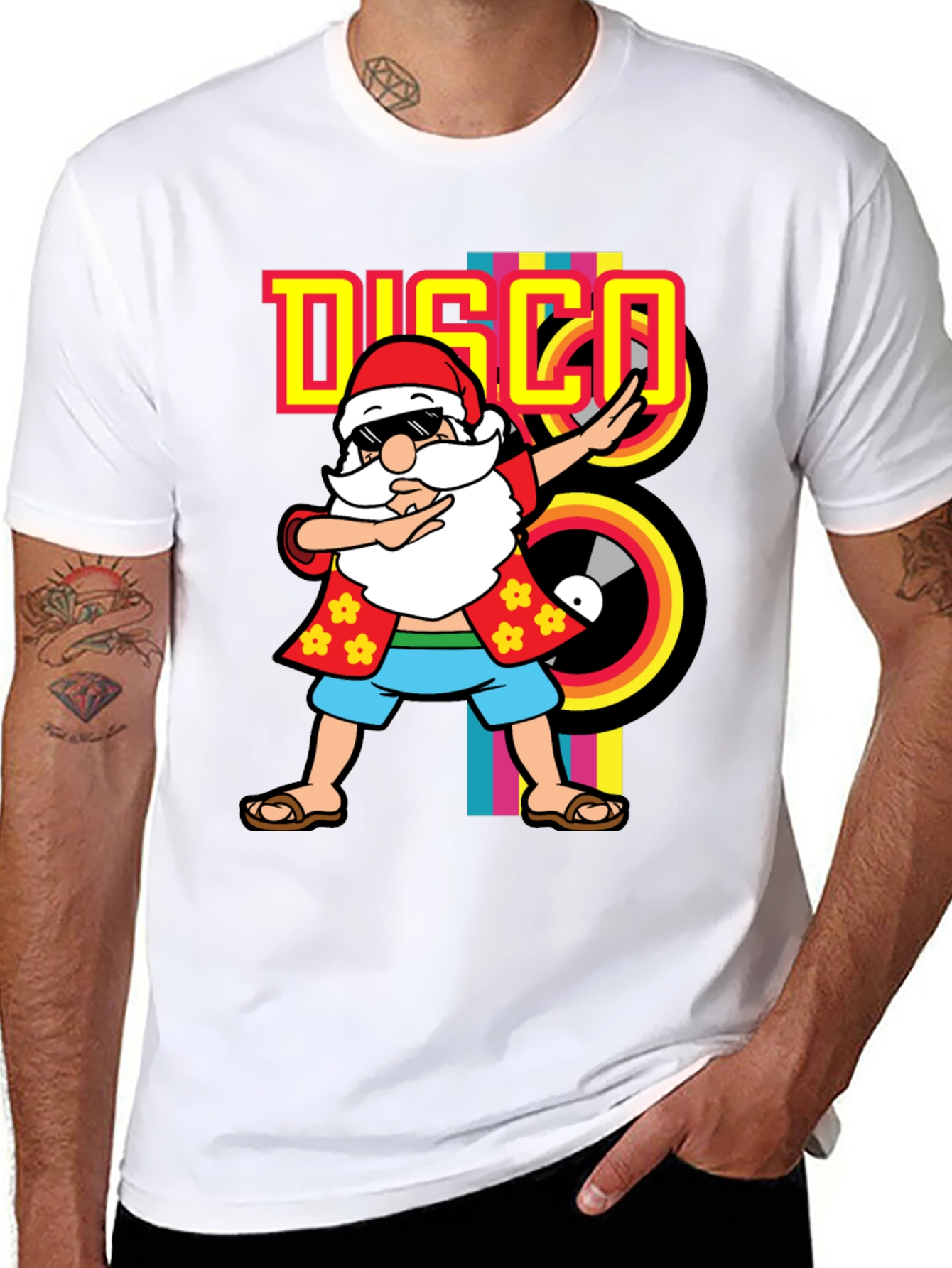 Disco Santa T-Shirt - Holiday Party Fun!