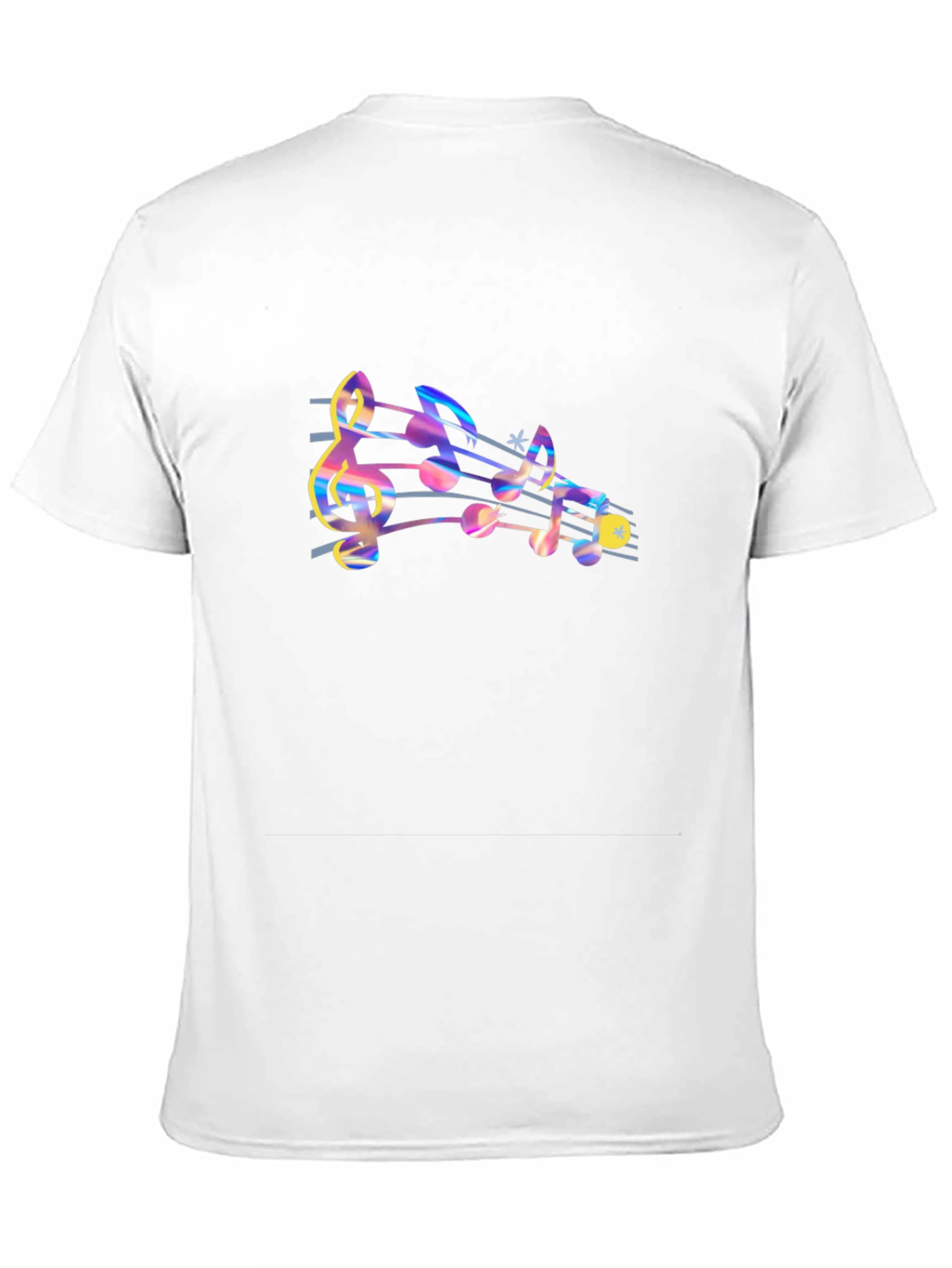 Musical Notes Graphic Tee - Black Cotton Comfort