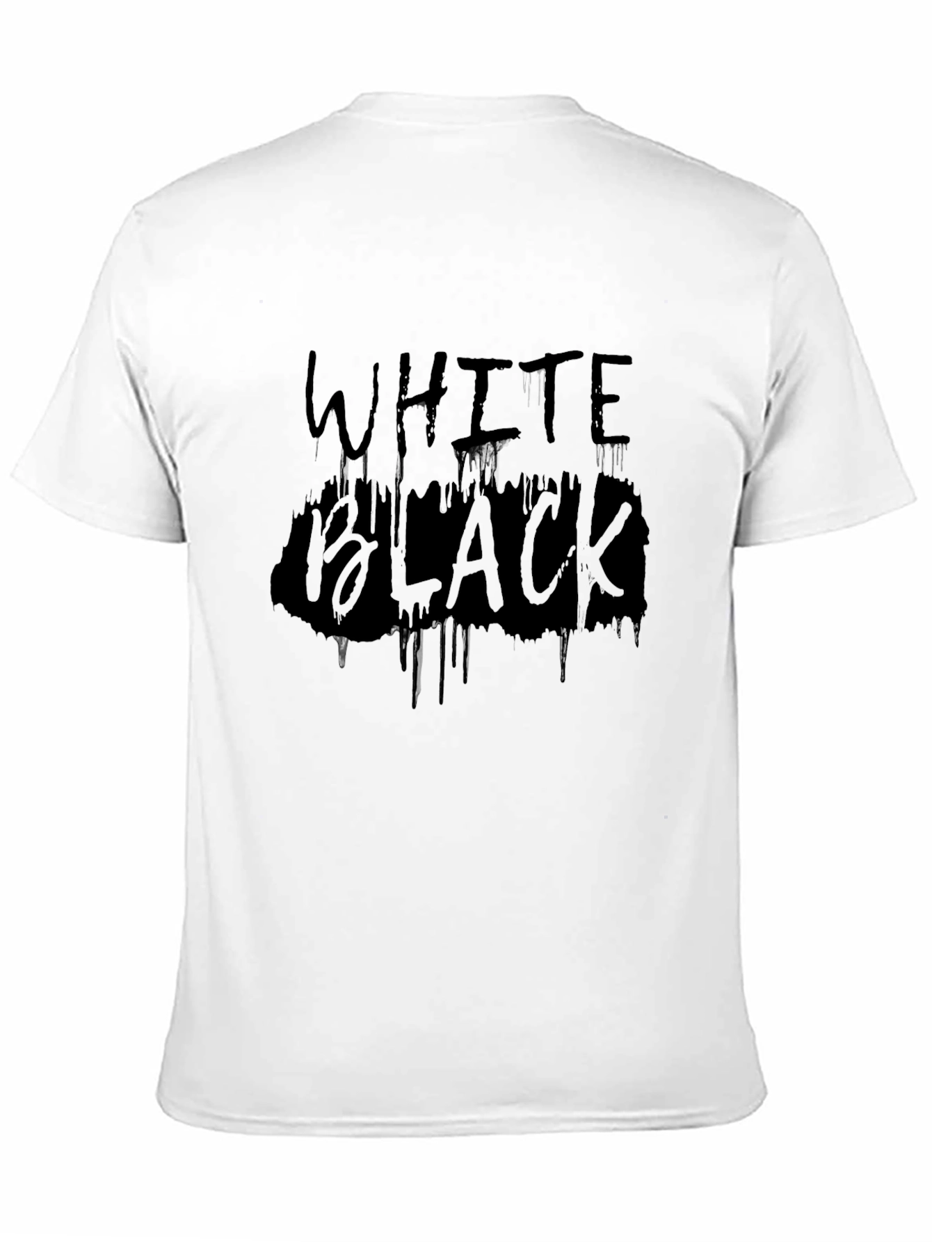 Black T-Shirt with White Black Graphic
