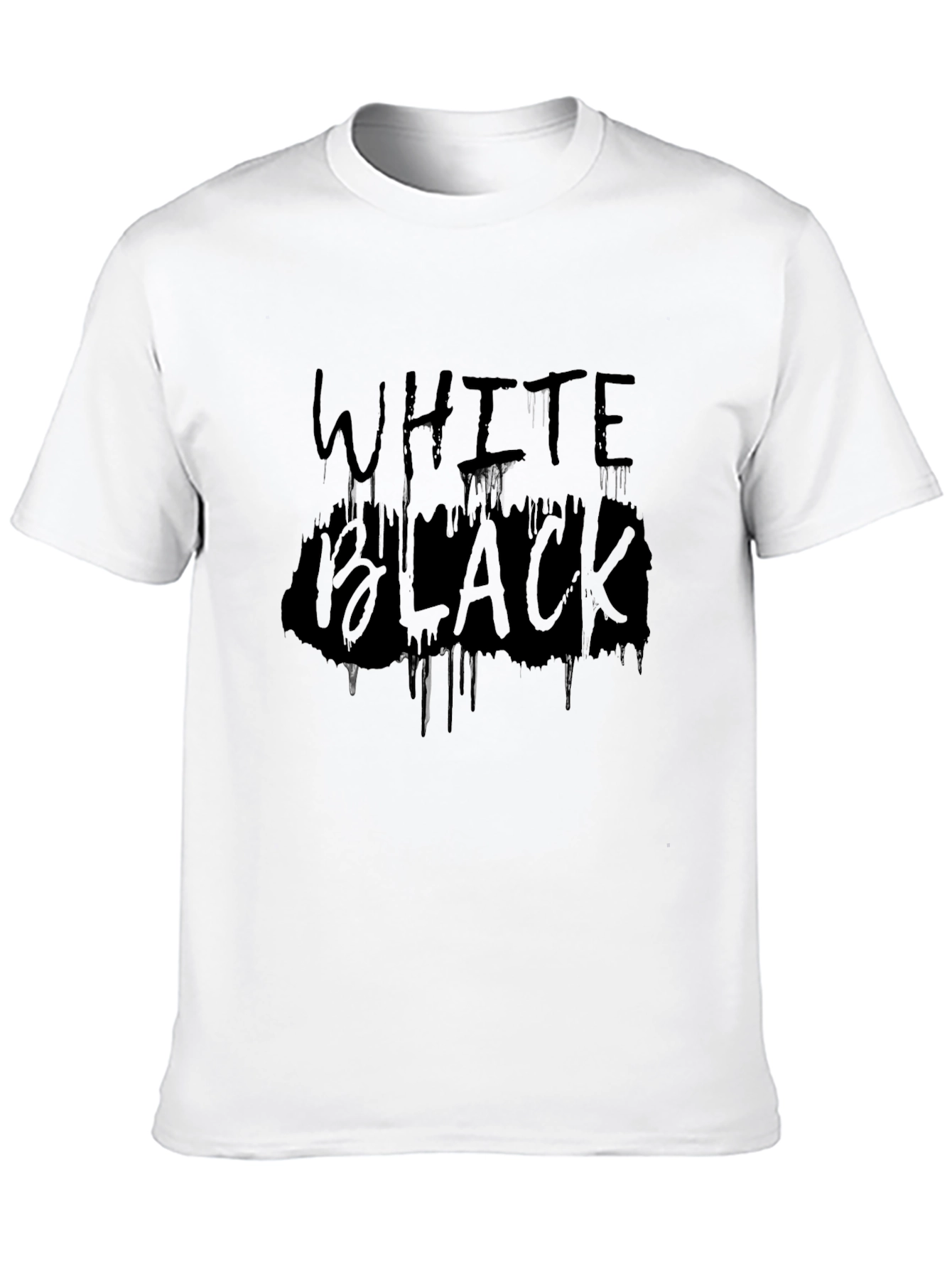 Black T-Shirt with White Black Graphic
