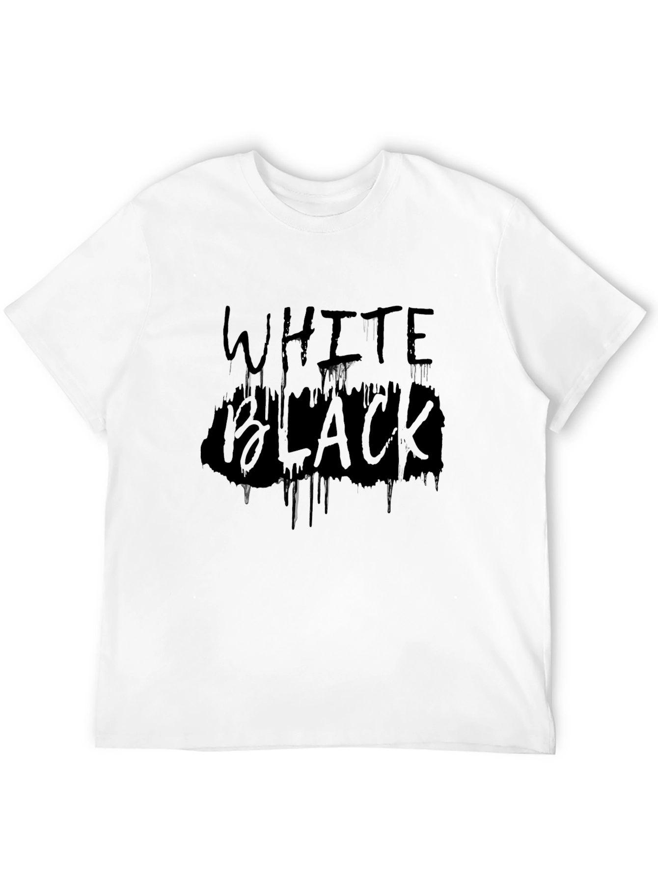Black T-Shirt with White Black Graphic