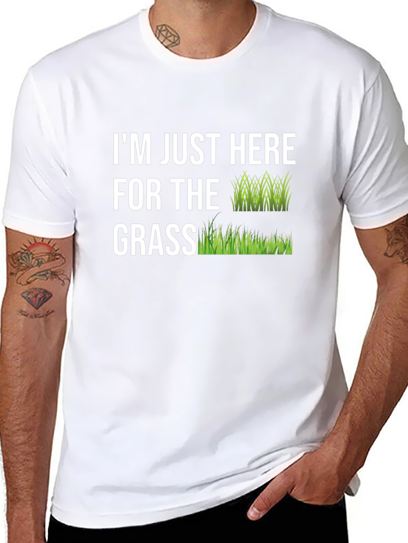Im Just Here For The Grass Graphic Tee