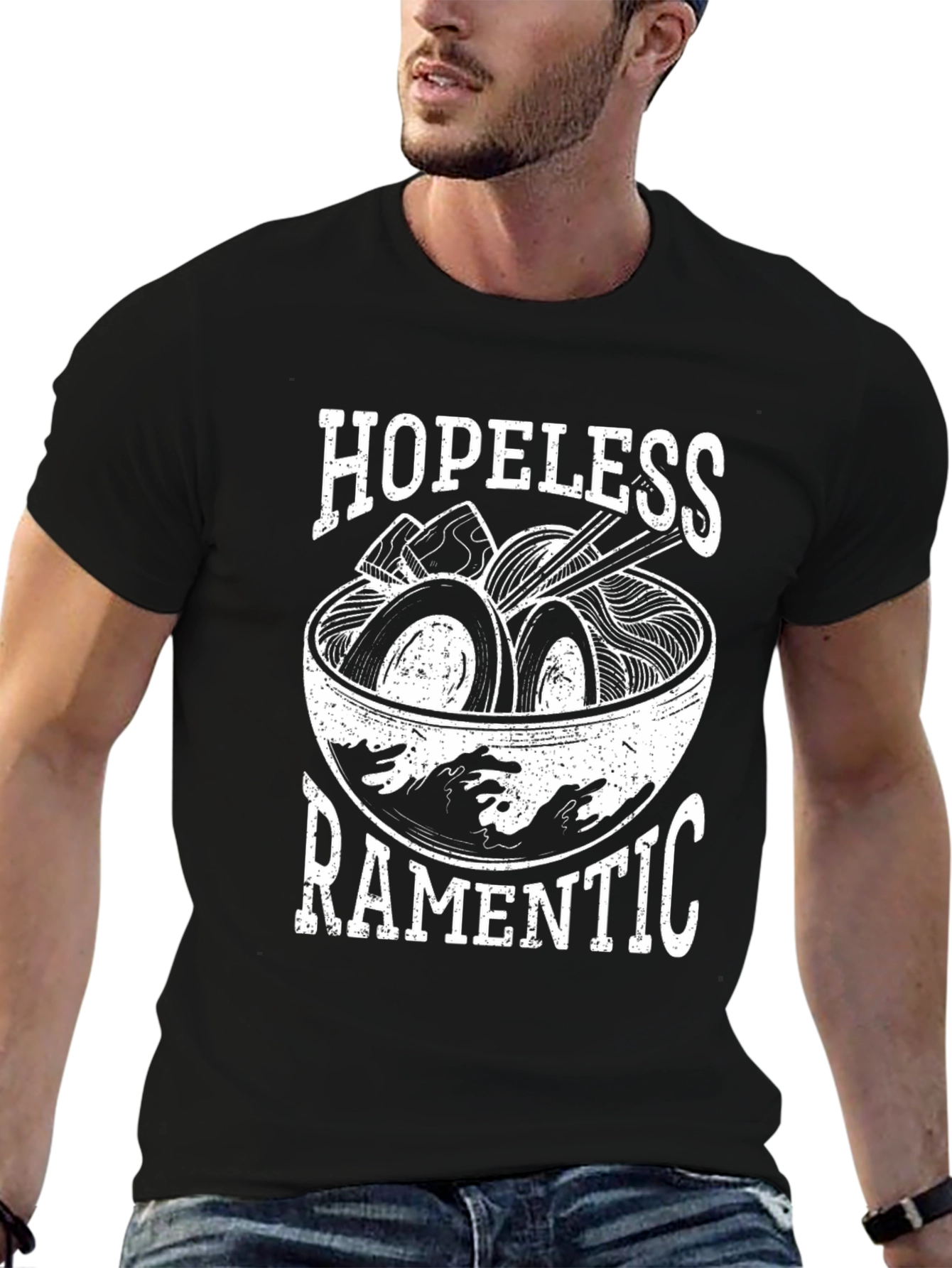 Hopeless Ramentic Graphic Tee - Ramen Lover T-Shirt