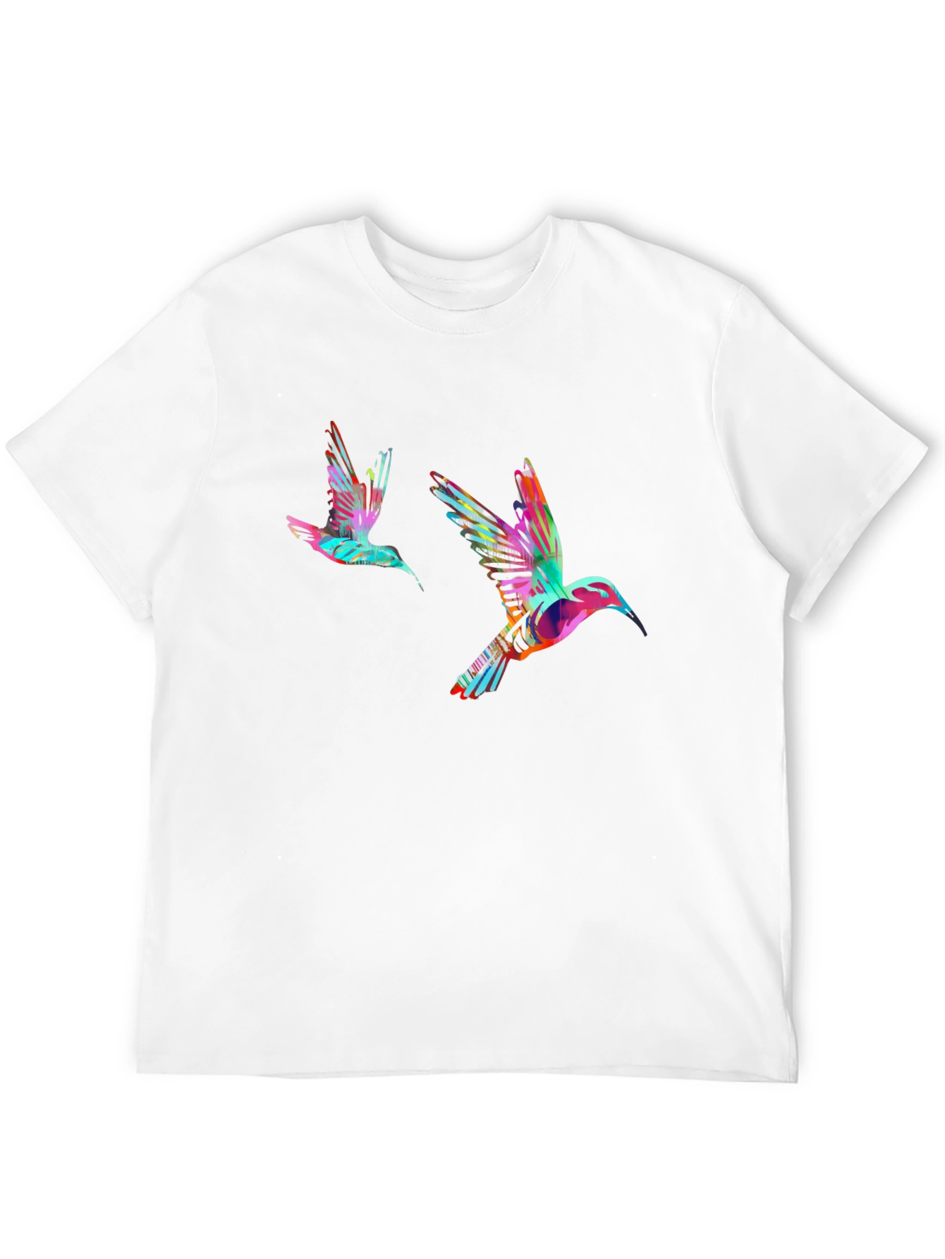 Hummingbird Print Black T-Shirt