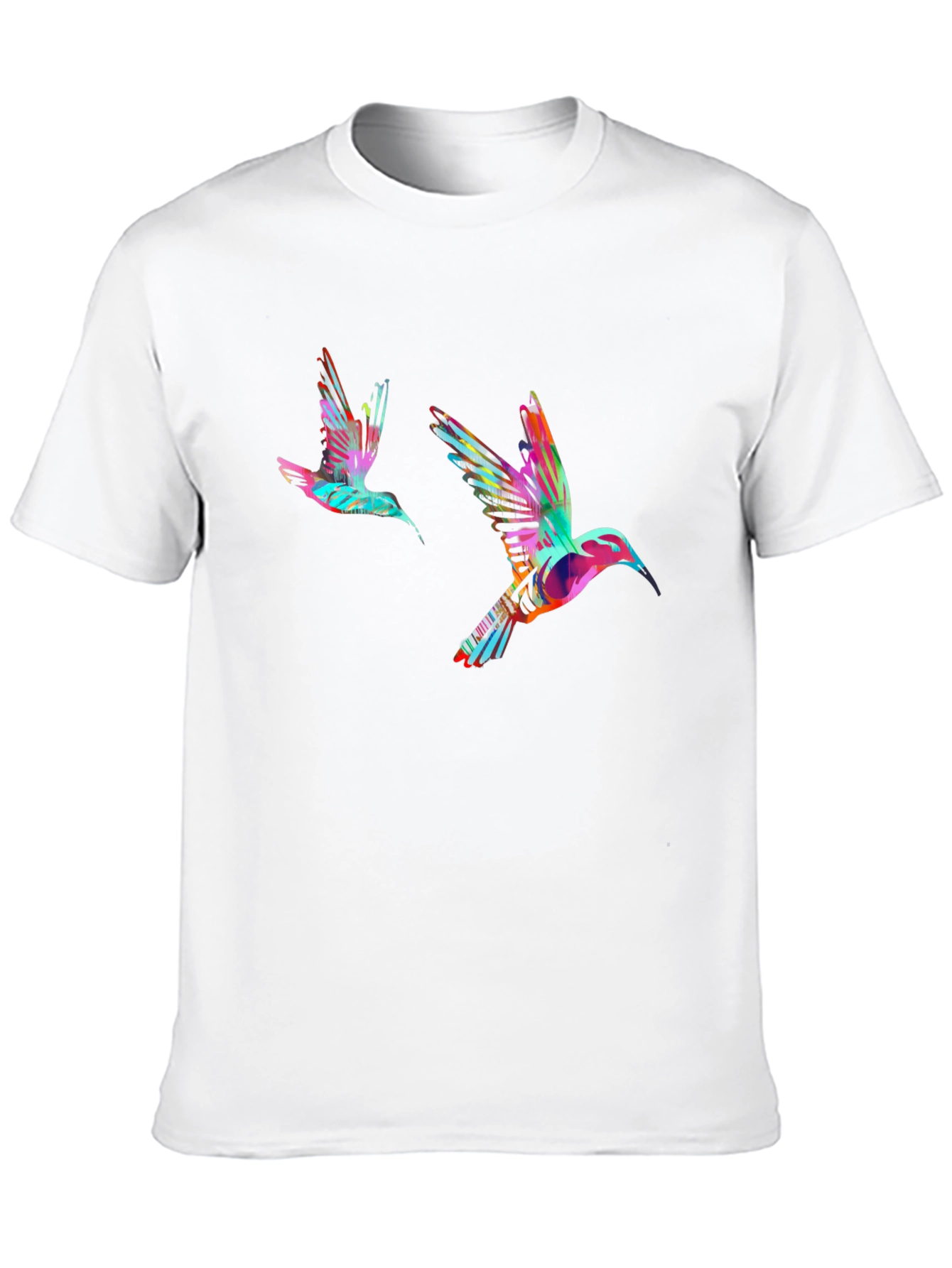 Hummingbird Print Black T-Shirt