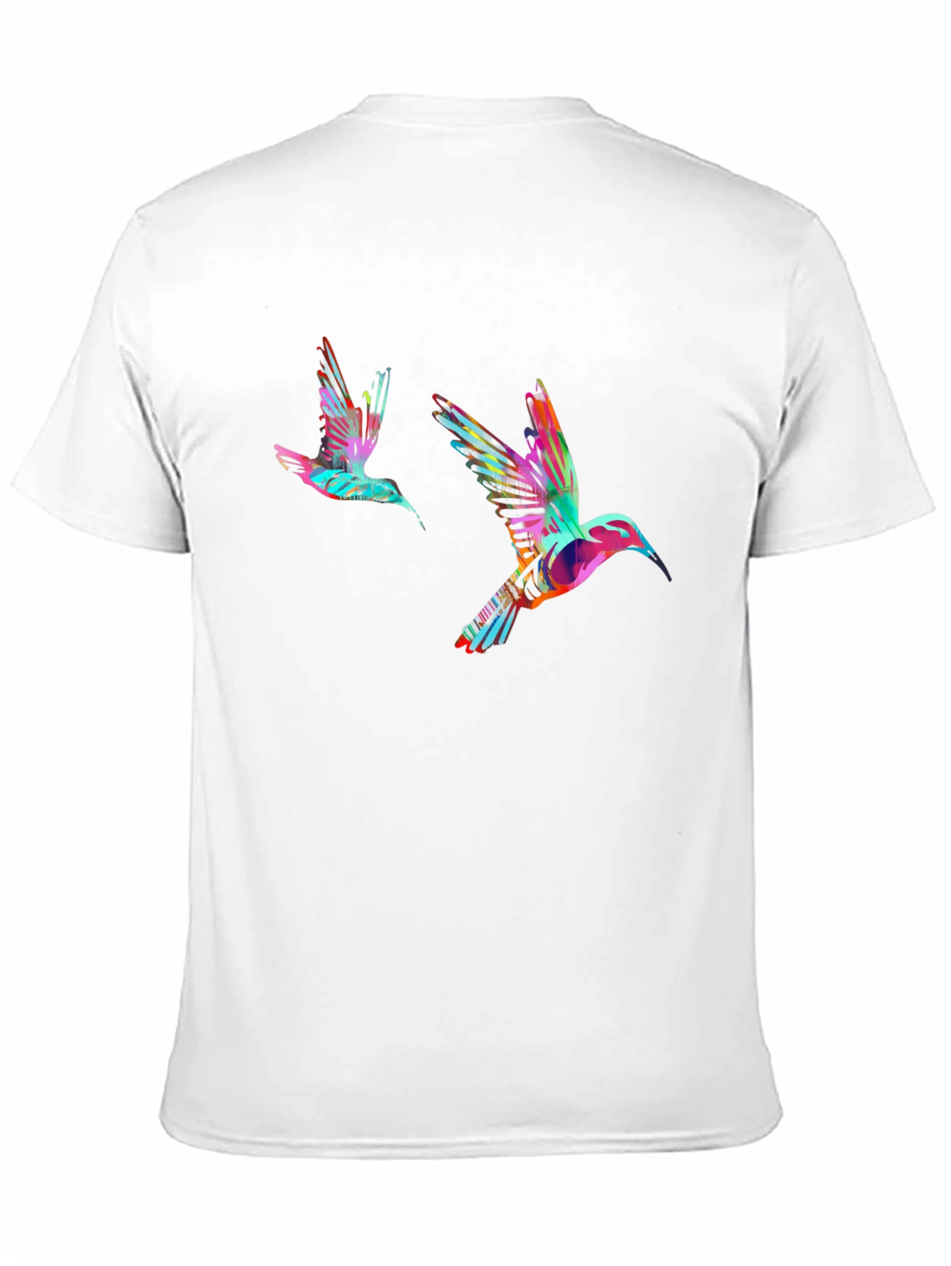 Hummingbird Print Black T-Shirt
