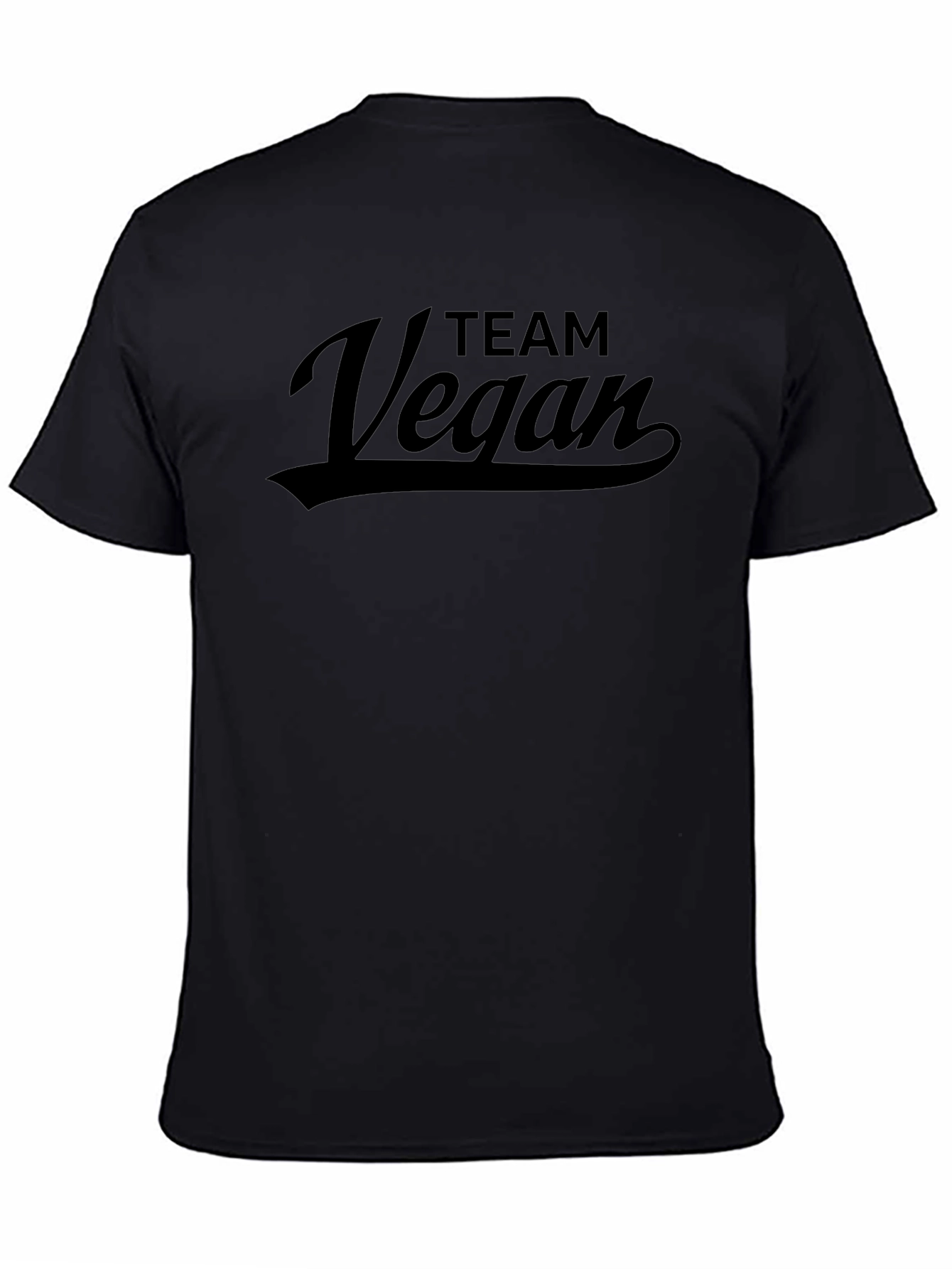 Team Vegan Black Graphic T-Shirt