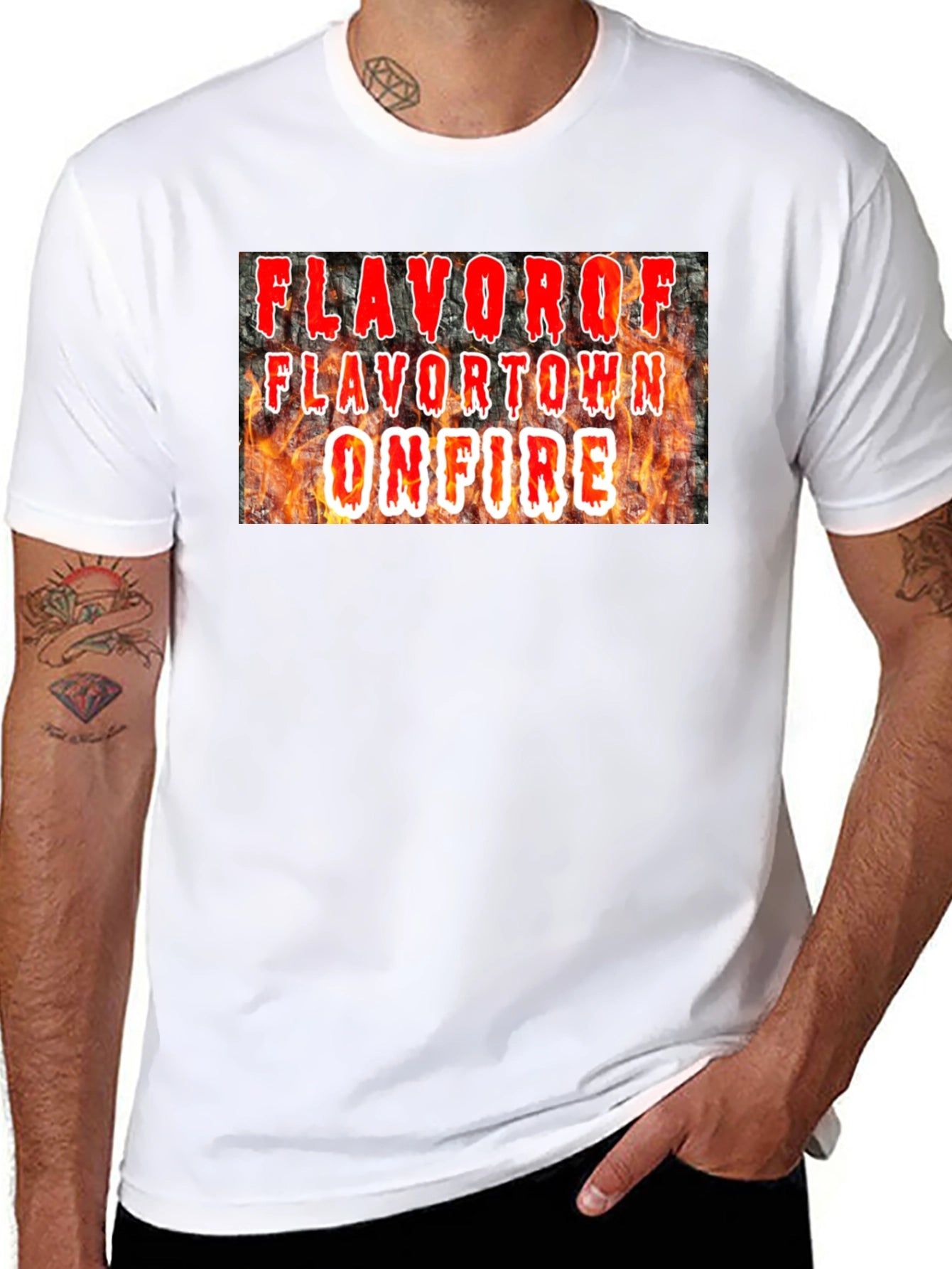 FlavorTown On Fire Graphic T-Shirt