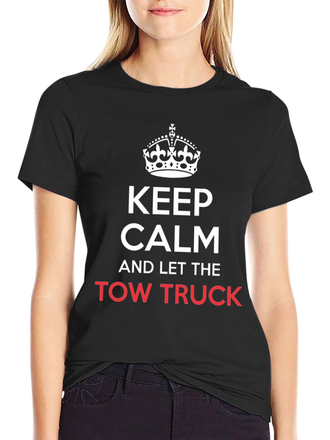 Keep Calm Tow Truck T-Shirt - Funny Mechanic Tee