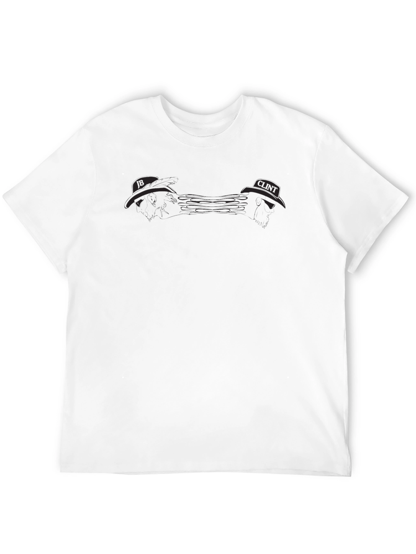 Black T-Shirt with Cowboy Hat Design