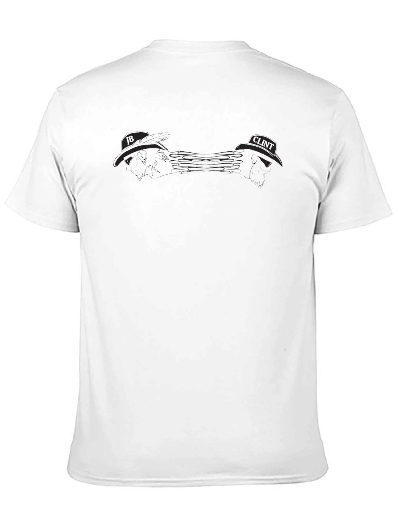 Black T-Shirt with Cowboy Hat Design