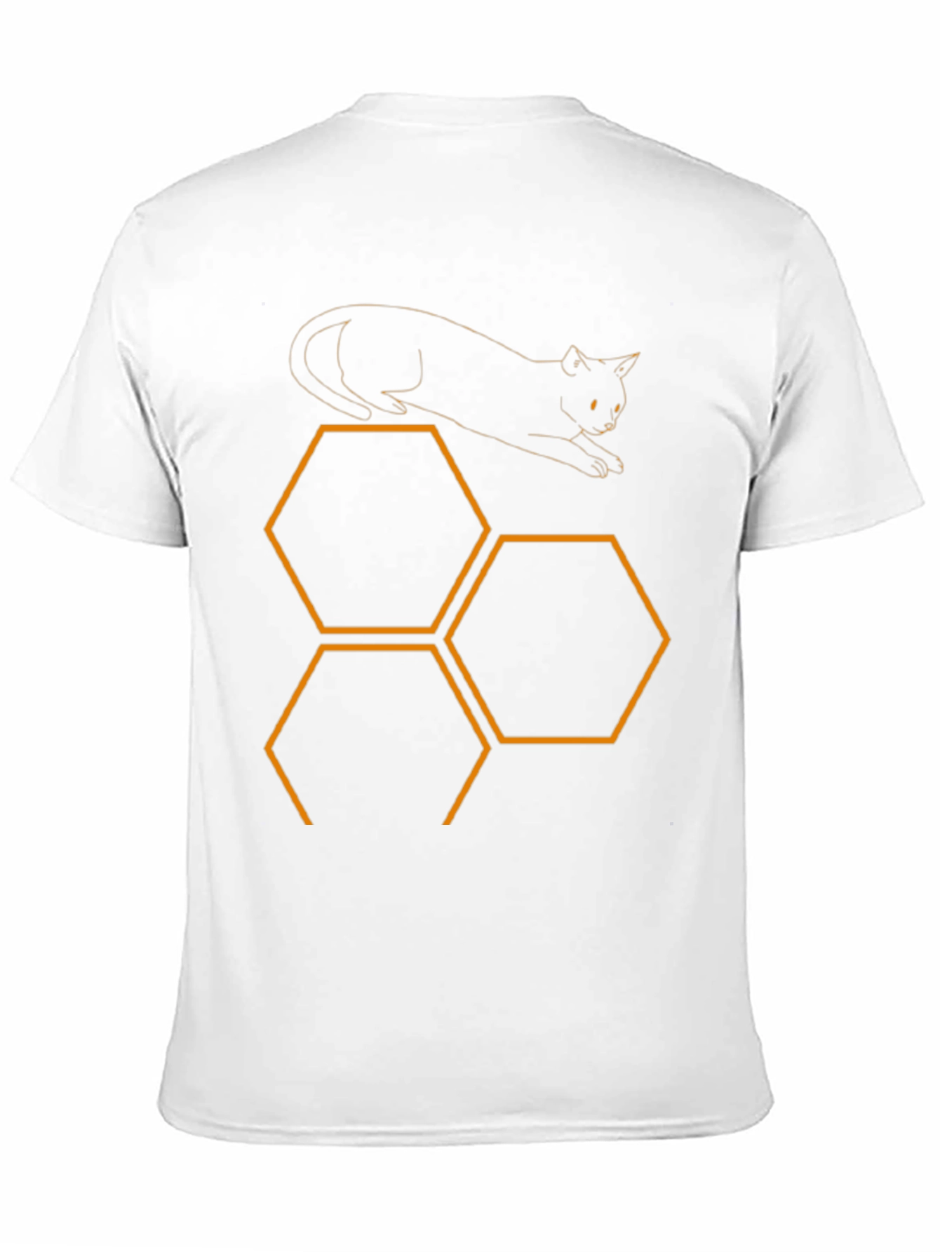 Cat & Honeycomb Black T-Shirt