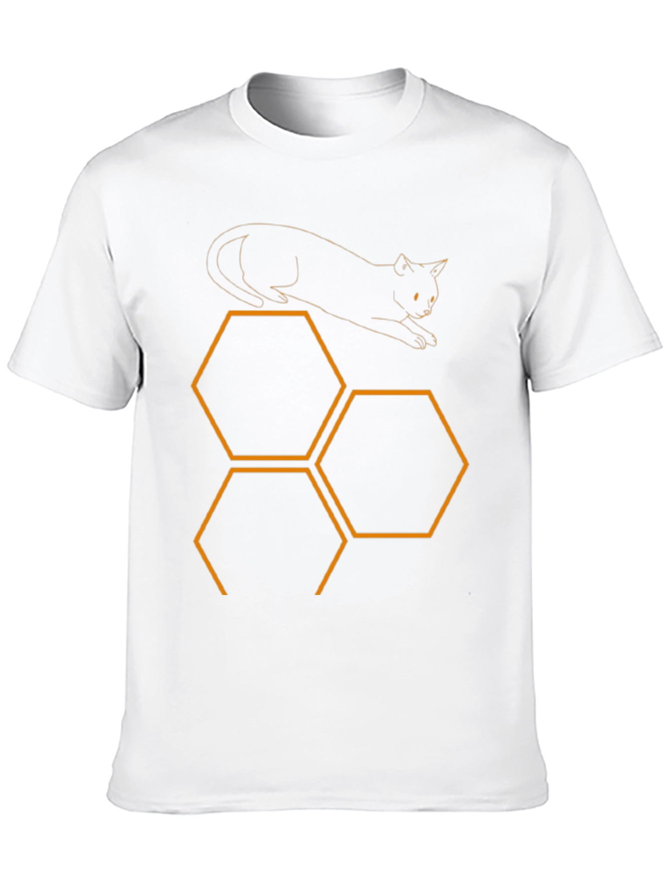 Cat & Honeycomb Black T-Shirt