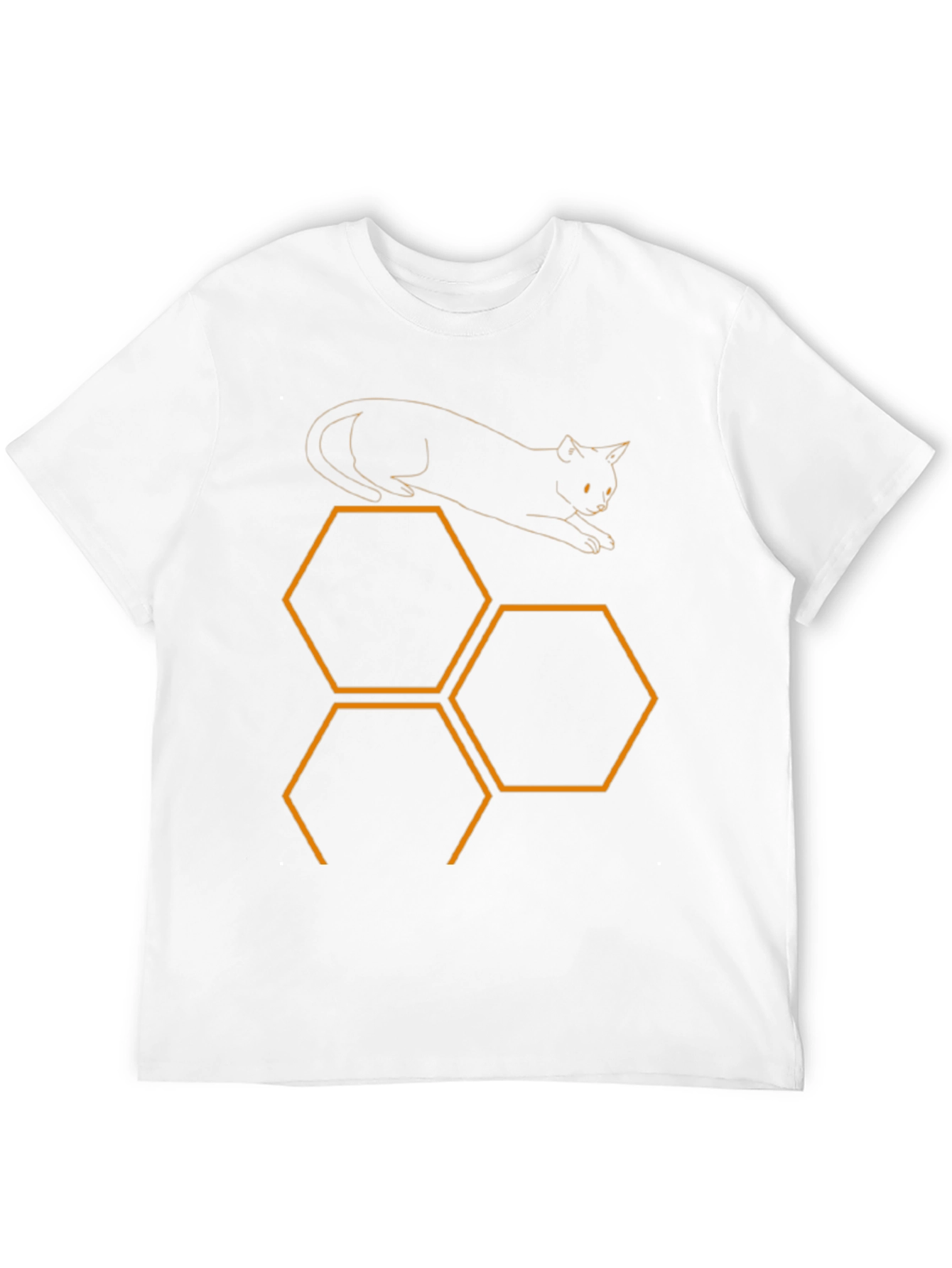 Cat & Honeycomb Black T-Shirt