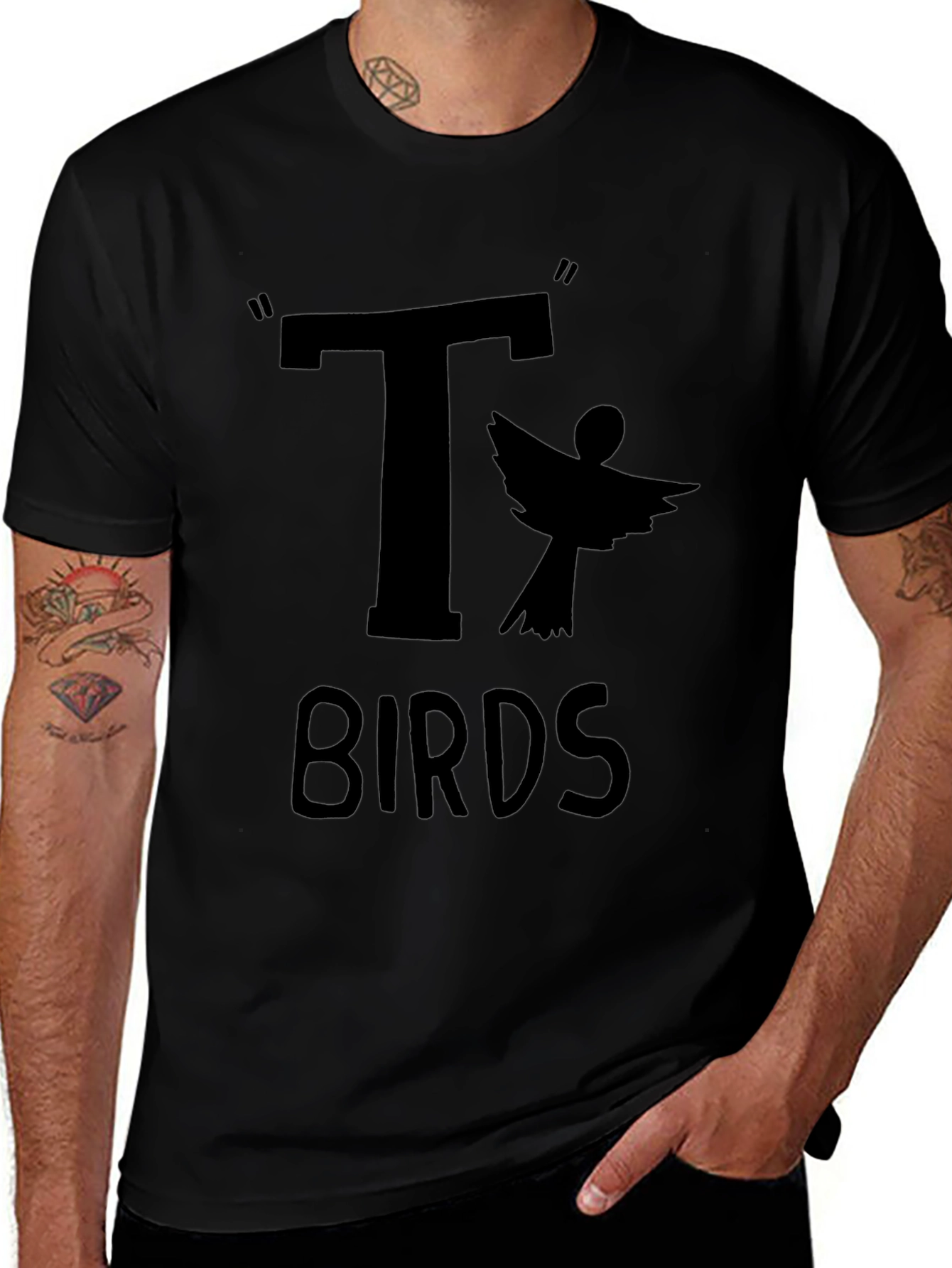 T-Birds Black Graphic Tee - Grease Inspired T-Shirt