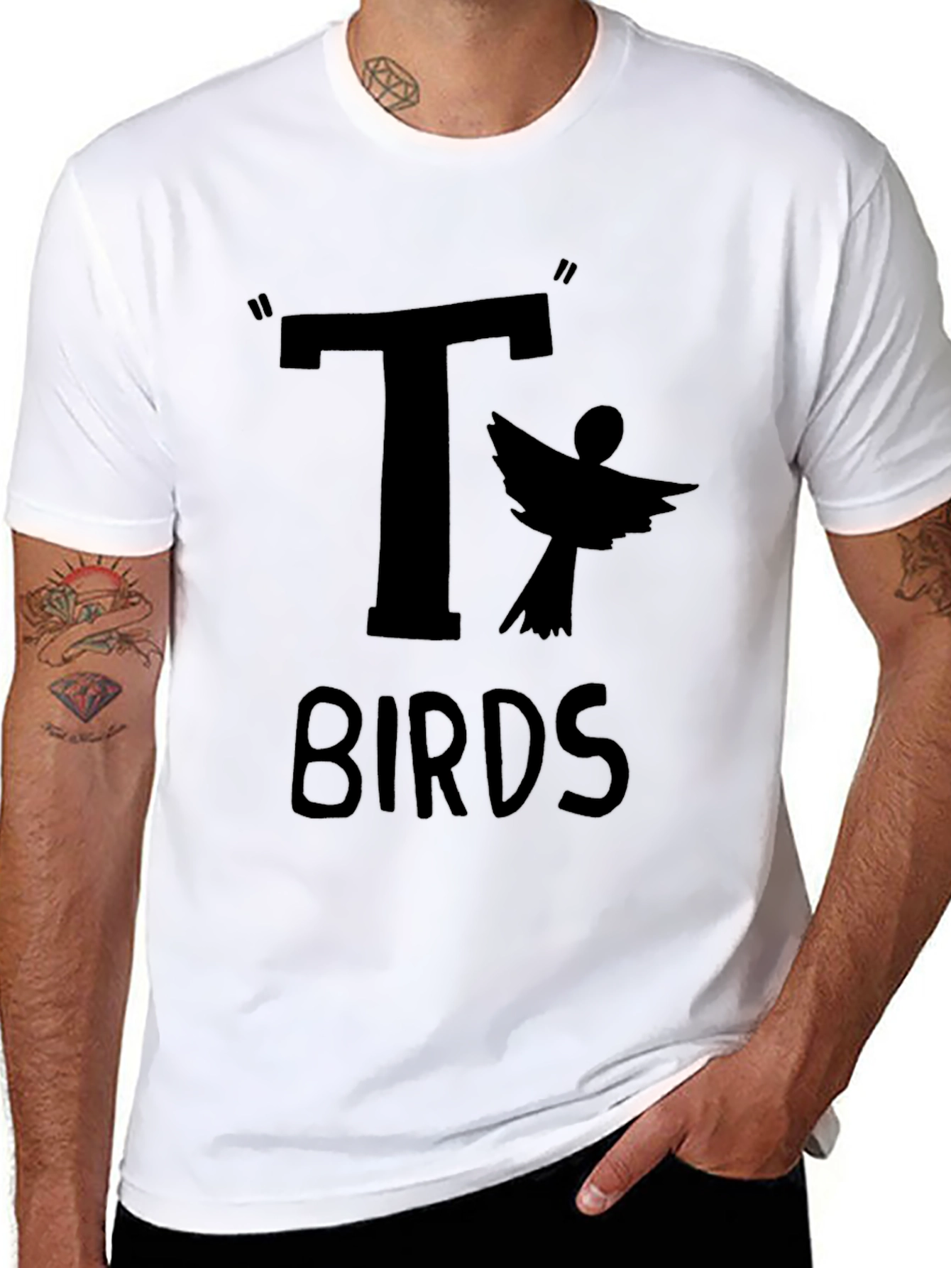T-Birds Black Graphic Tee - Grease Inspired T-Shirt