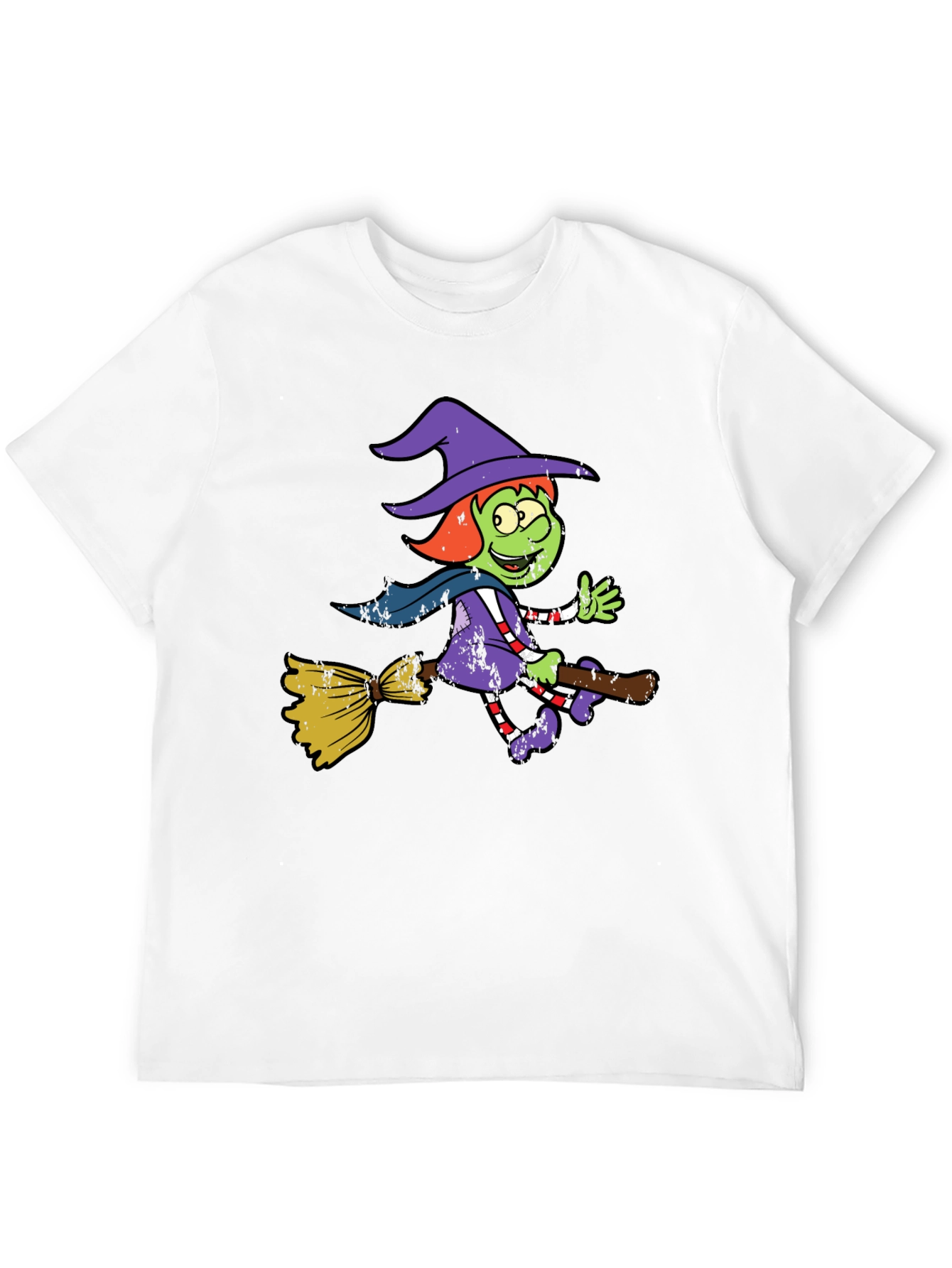 Witch Riding Broomstick Graphic Tee
