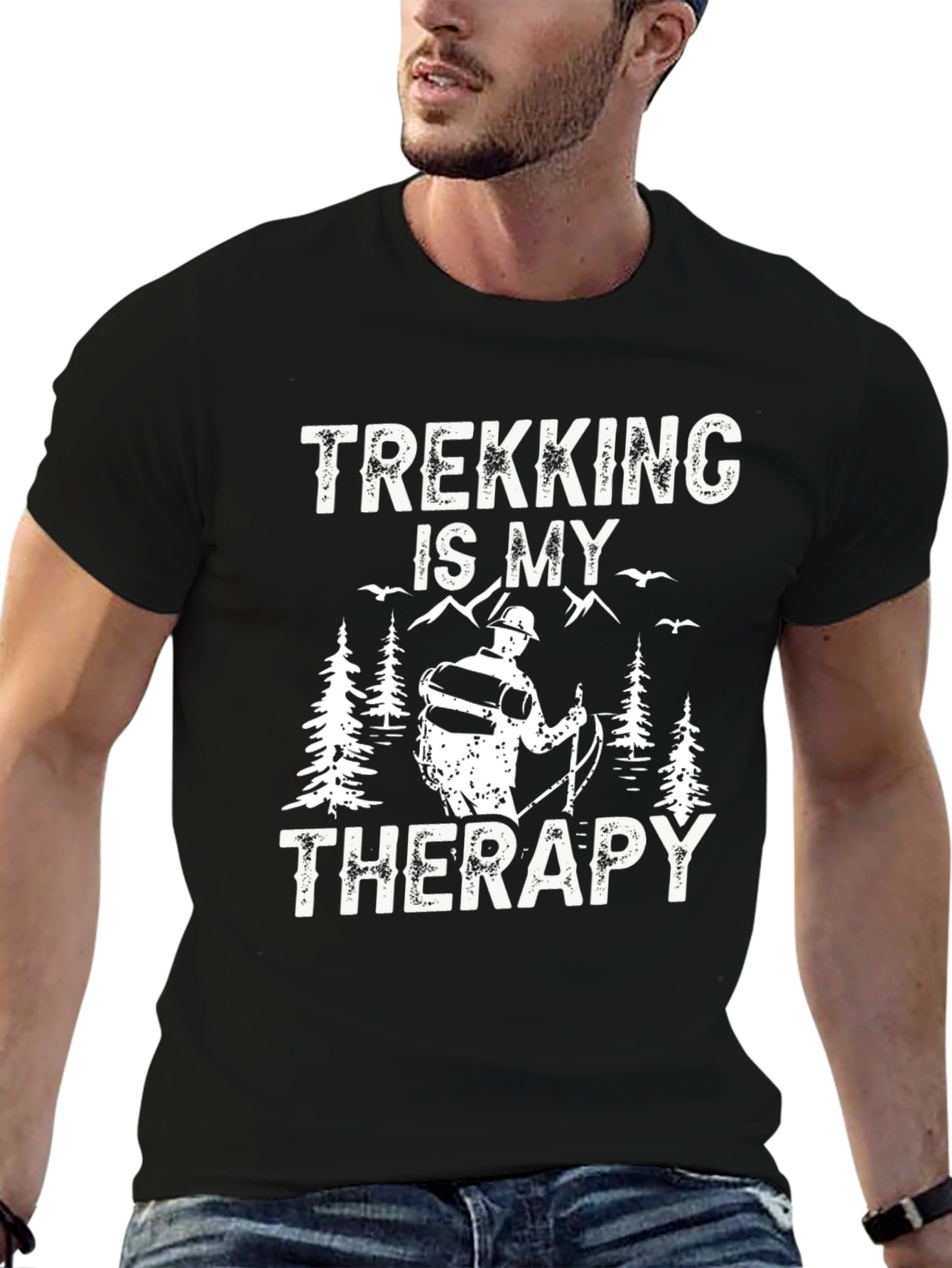 Trekking is My Therapy Graphic T-Shirt