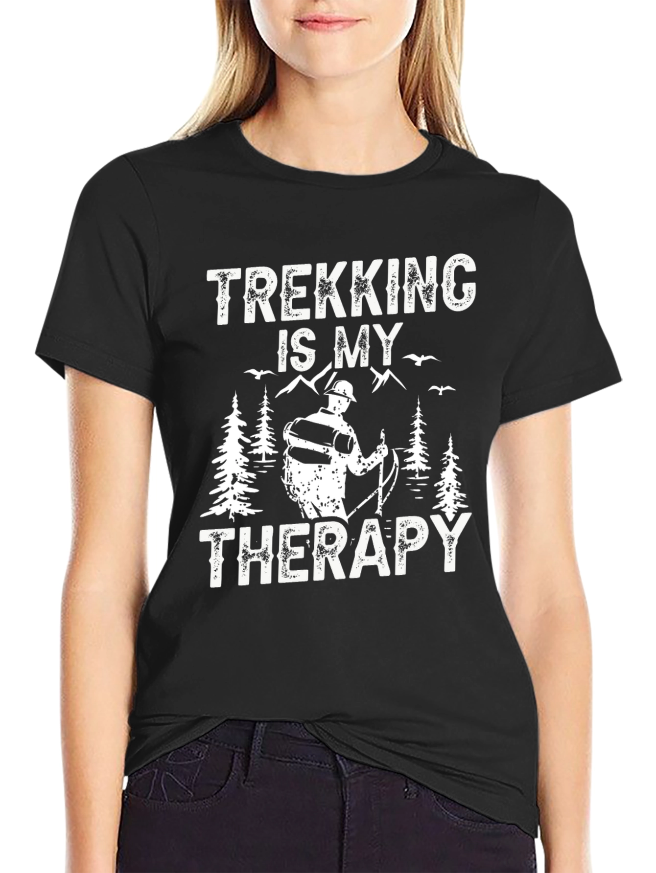 Trekking is My Therapy Graphic T-Shirt