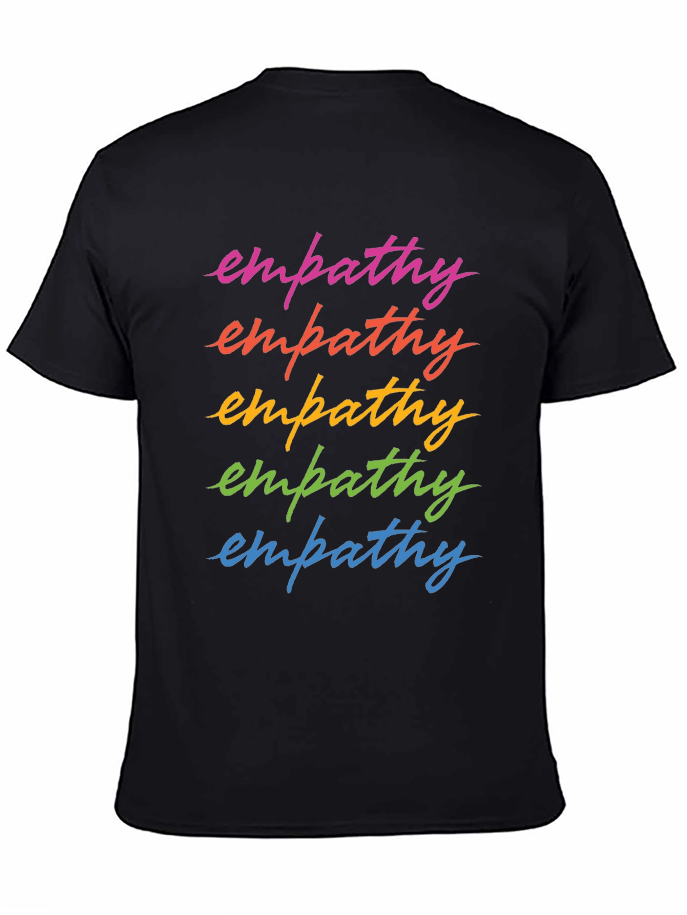 Empathy Rainbow T-Shirt - Black Graphic Tee