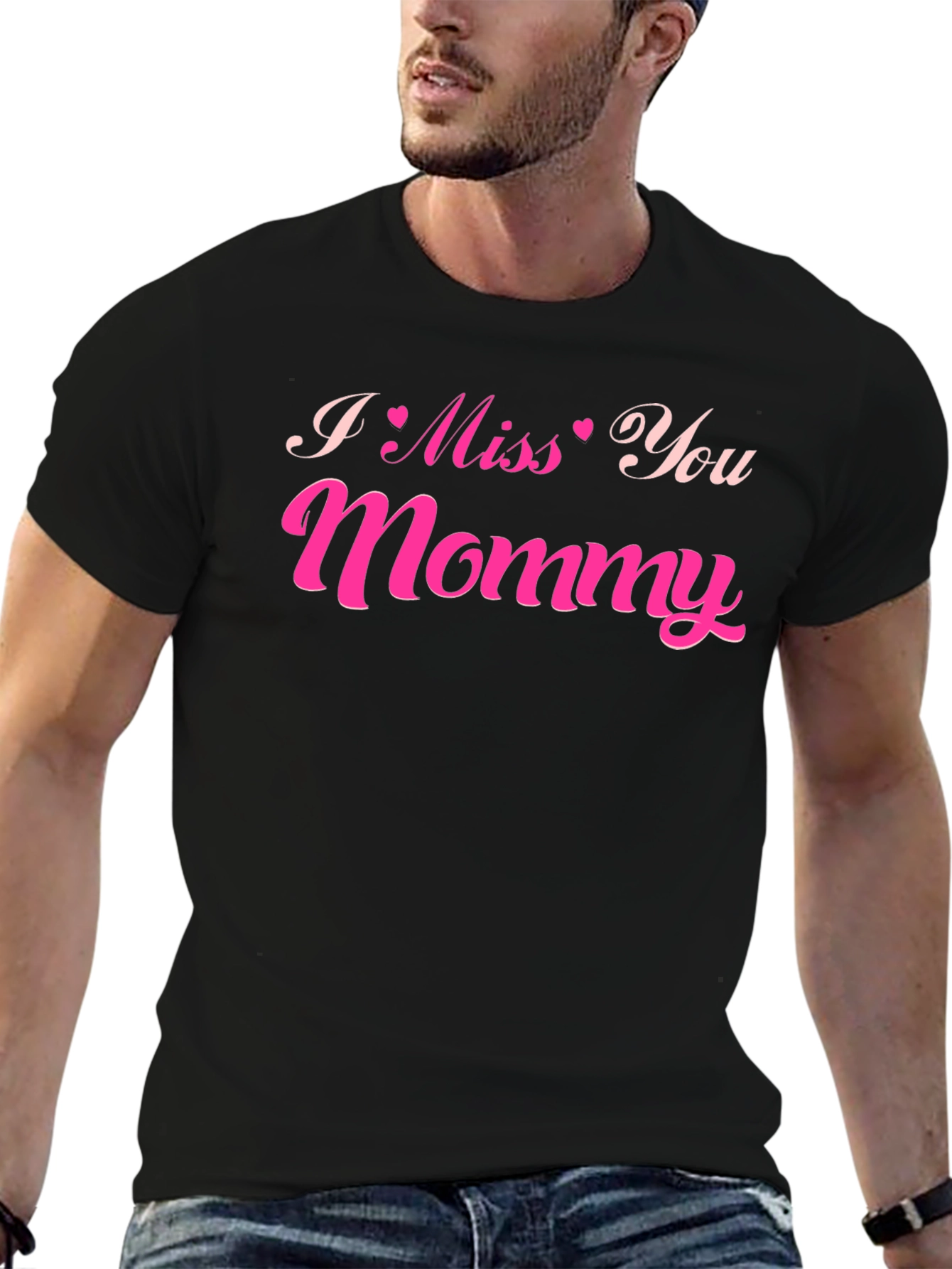 I Miss You Mommy Mens Black T-shirt