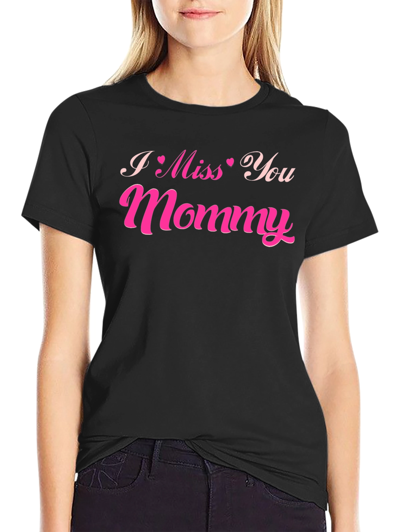I Miss You Mommy Mens Black T-shirt
