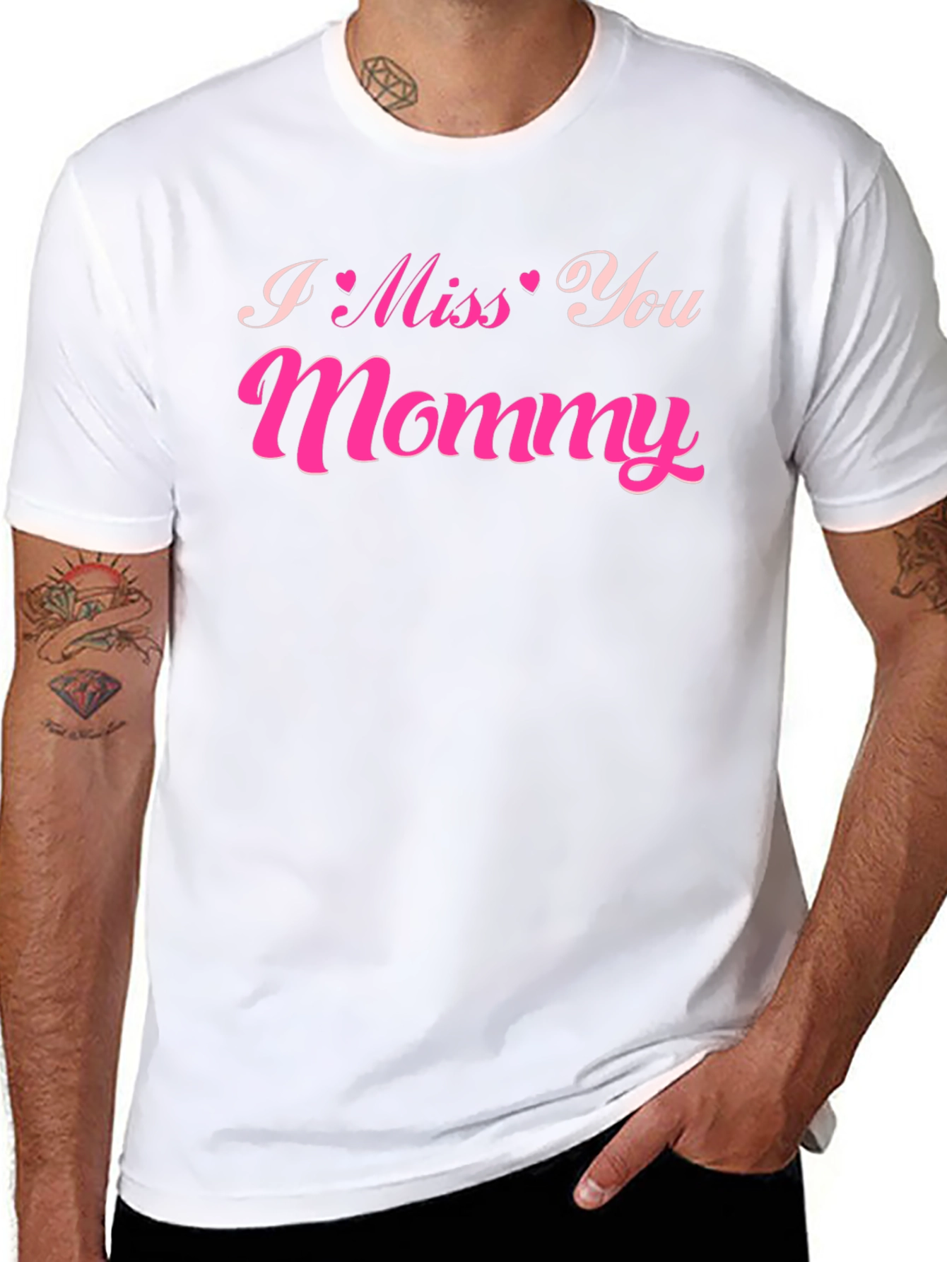 I Miss You Mommy Mens Black T-shirt