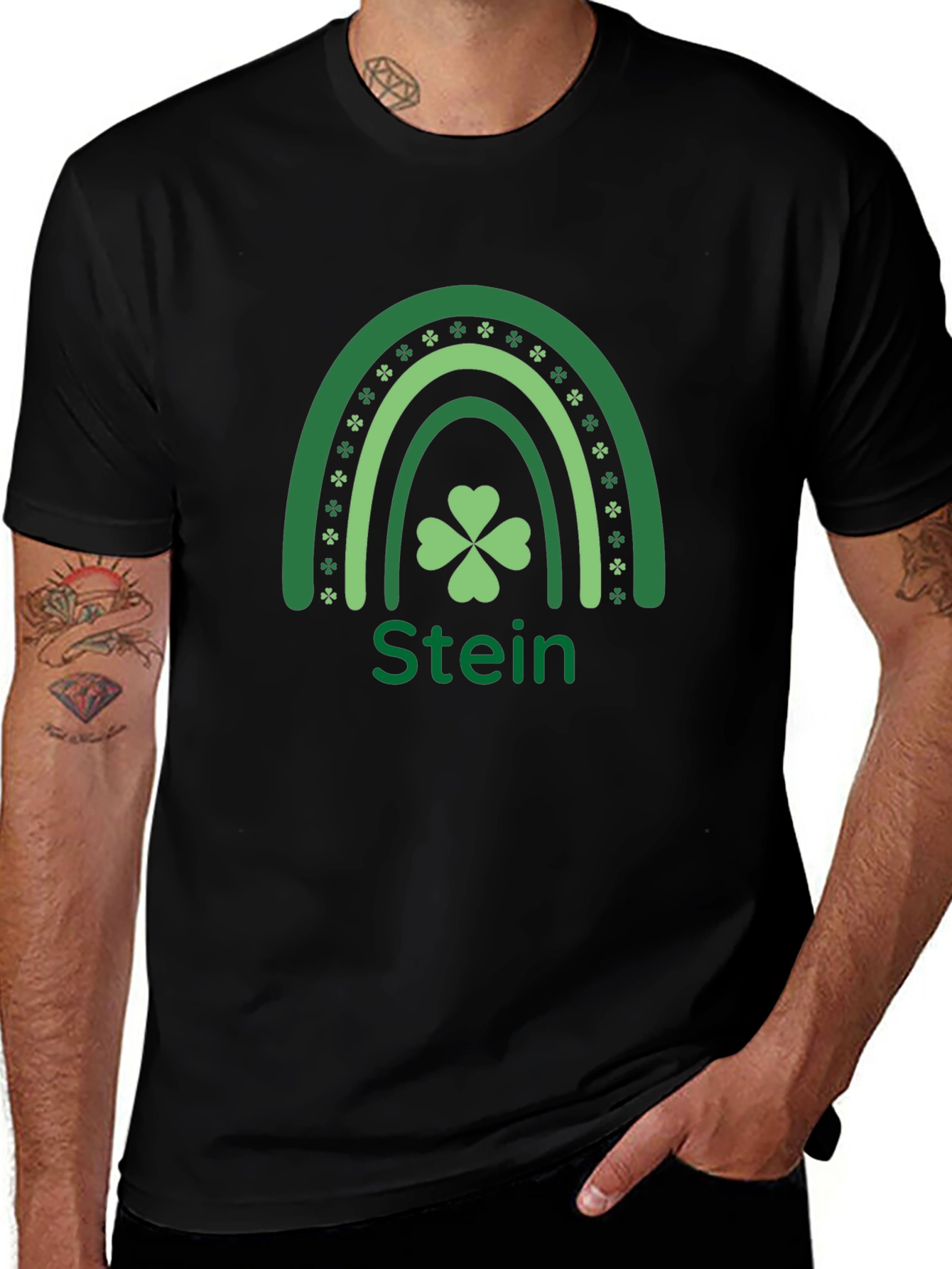 St. Patricks Day Stein Rainbow Clover T-Shirt