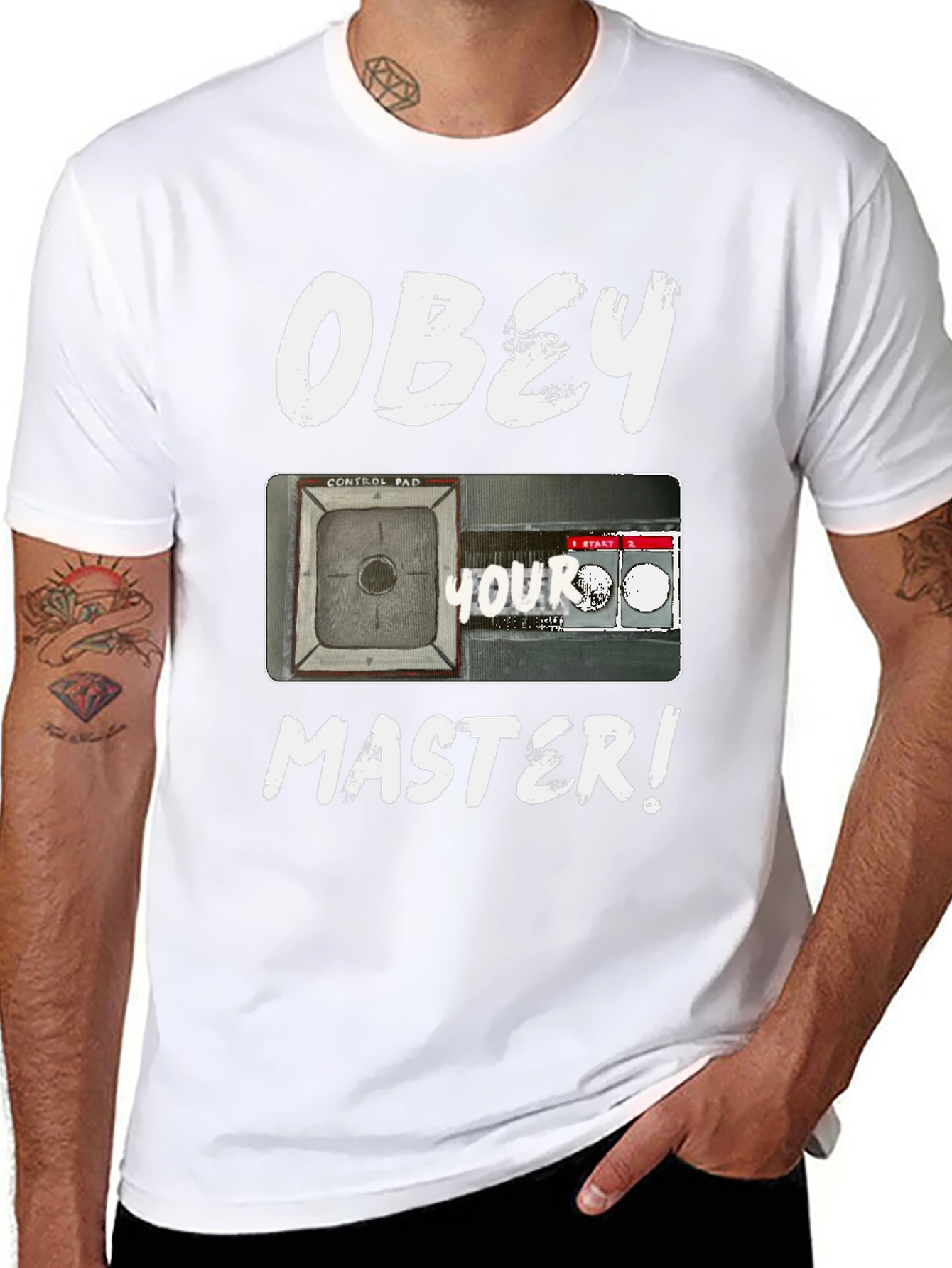 Obey Your Master T-Shirt - Control Pad Design