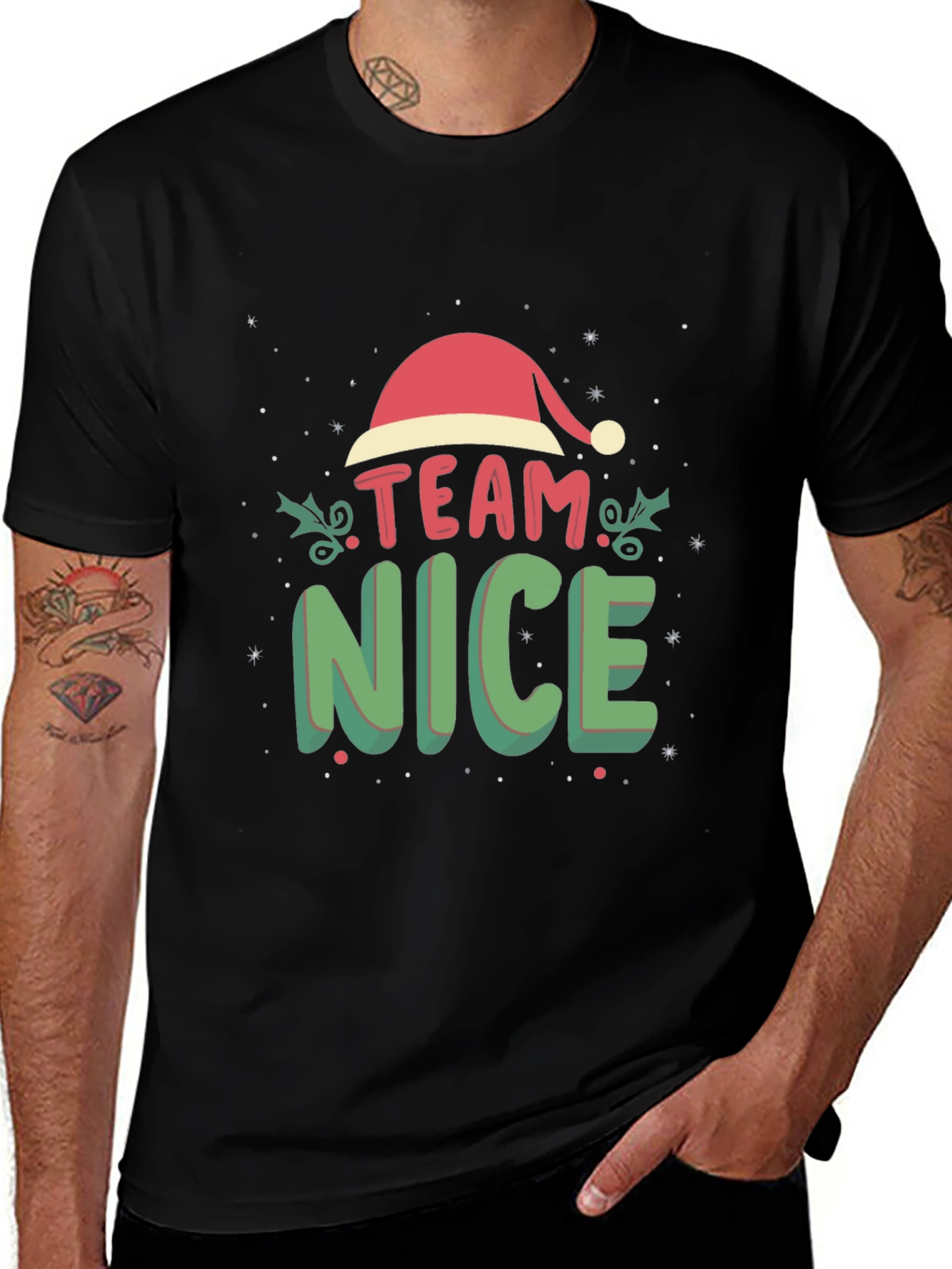 Team Nice Christmas Graphic Tee