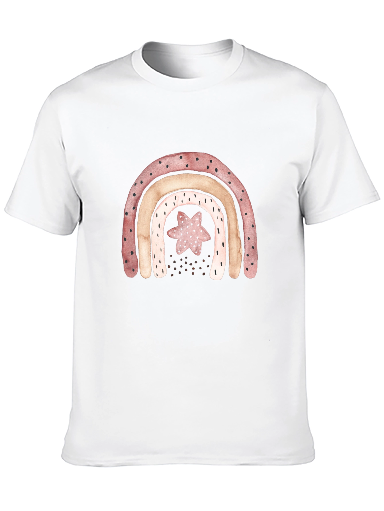 Rainbow Star Graphic Tee - Casual Comfort