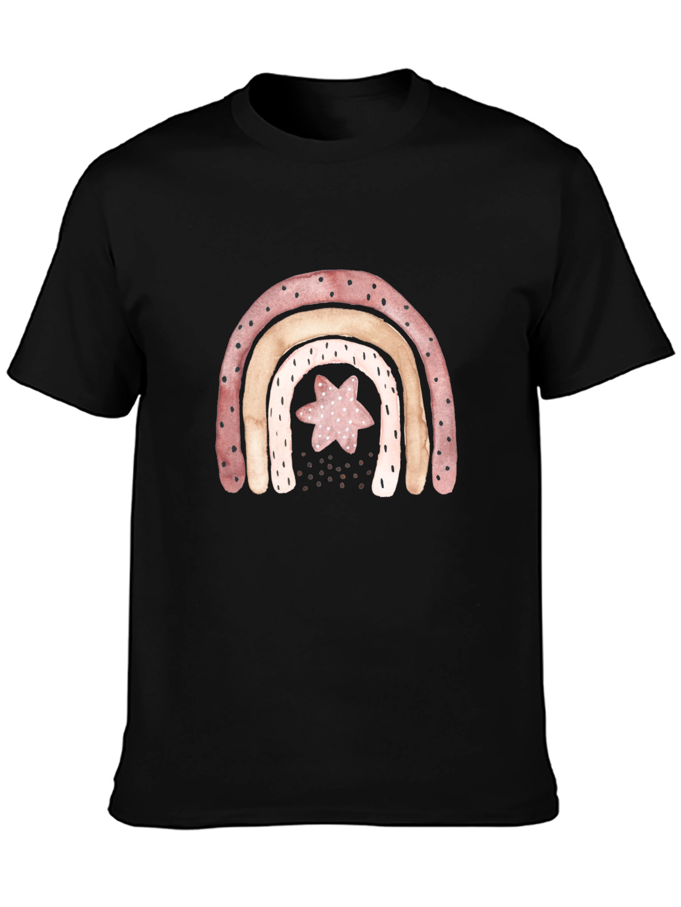 Rainbow Star Graphic Tee - Casual Comfort