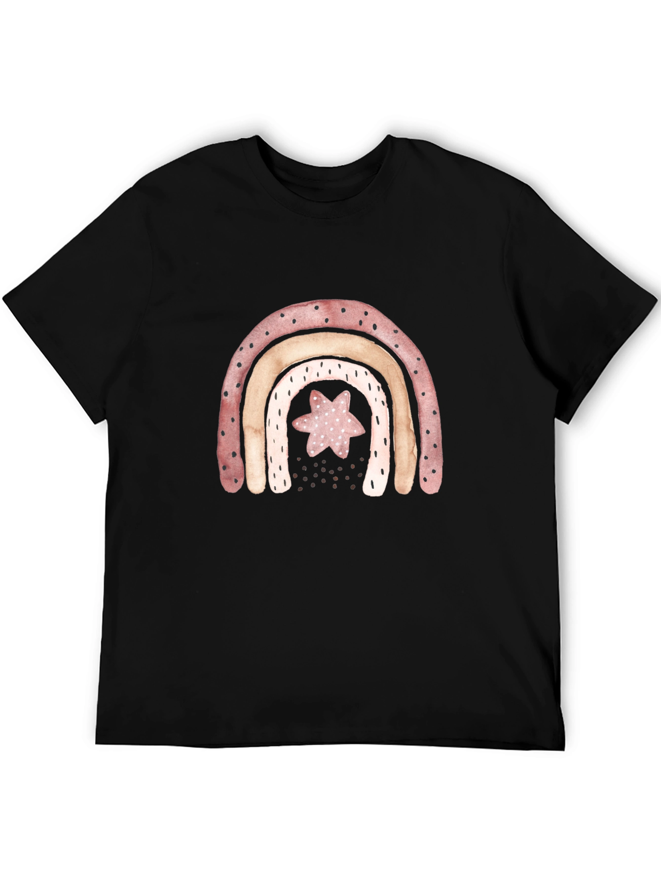 Rainbow Star Graphic Tee - Casual Comfort