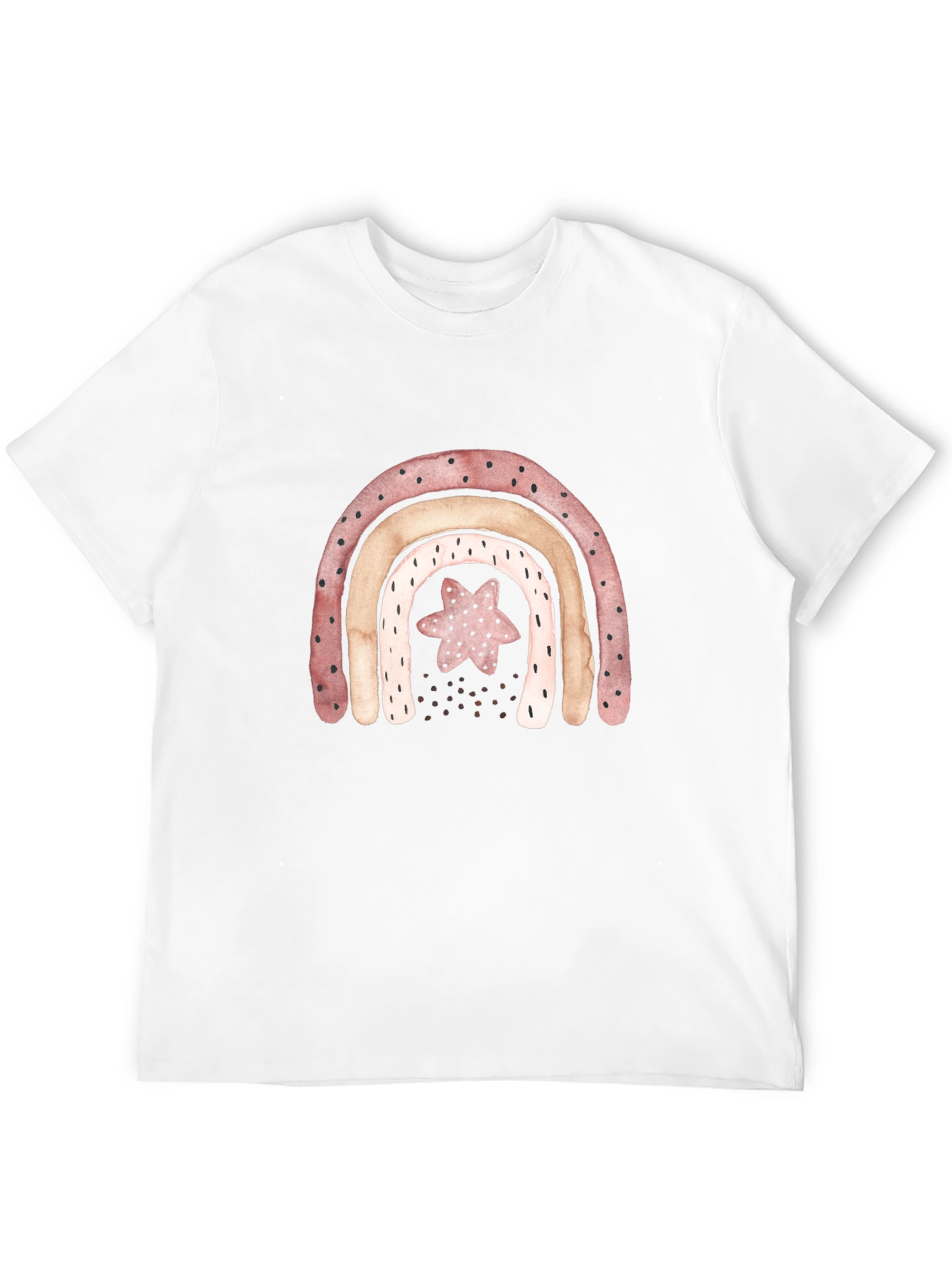 Rainbow Star Graphic Tee - Casual Comfort