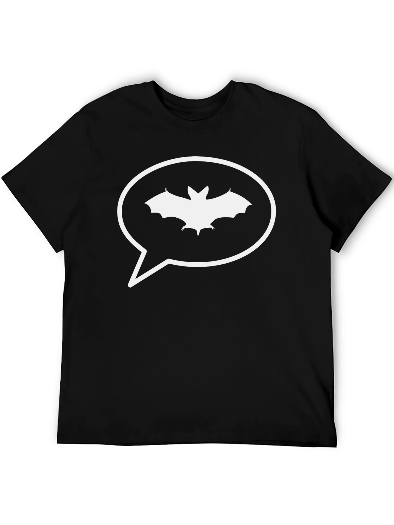 Bat Chat T-Shirt - Black Cotton Tee