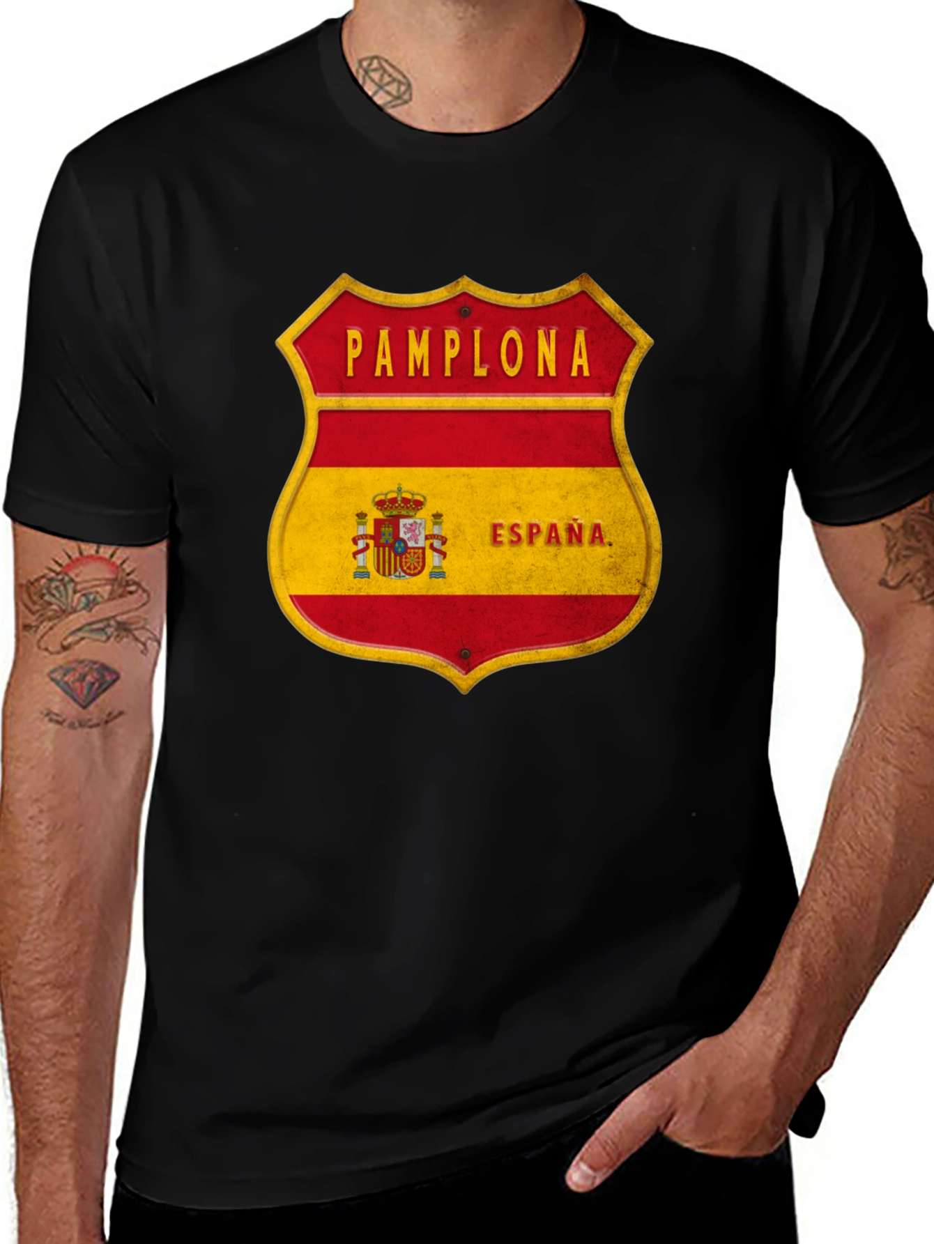 Pamplona Espana Shield T-Shirt