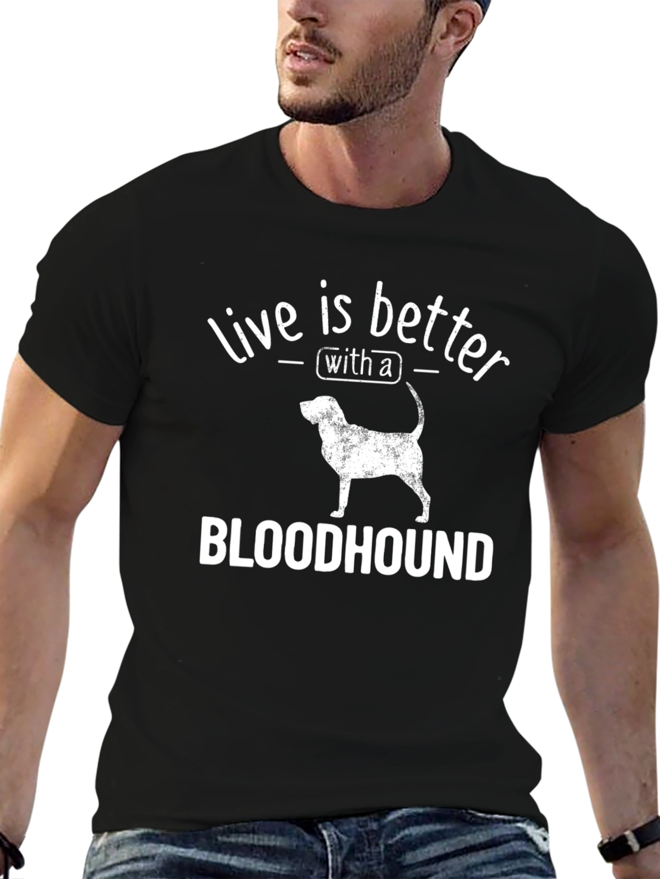 Live is Better with a Bloodhound T-Shirt