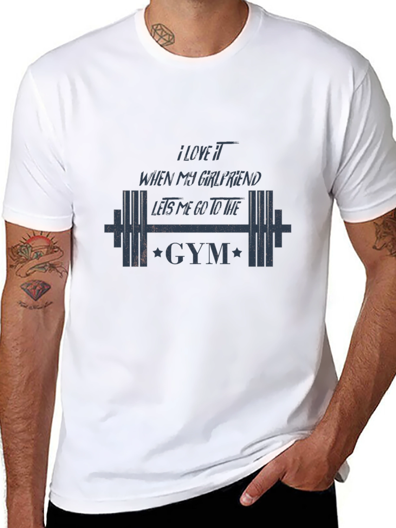 Gym Lover T-Shirt - I Love My Girlfriend