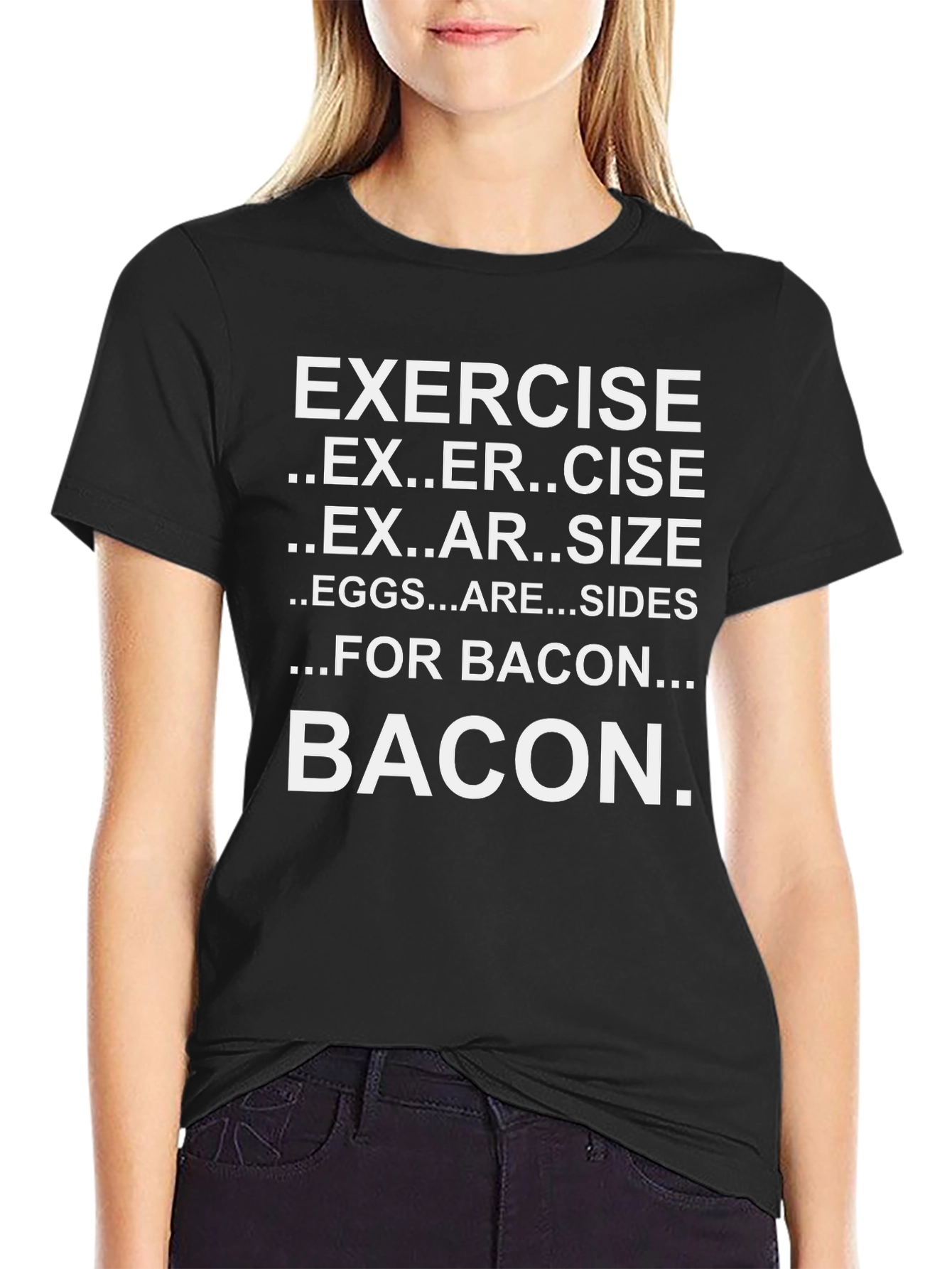 Bacon Lover T-Shirt: Exercise Eggs Are Sides